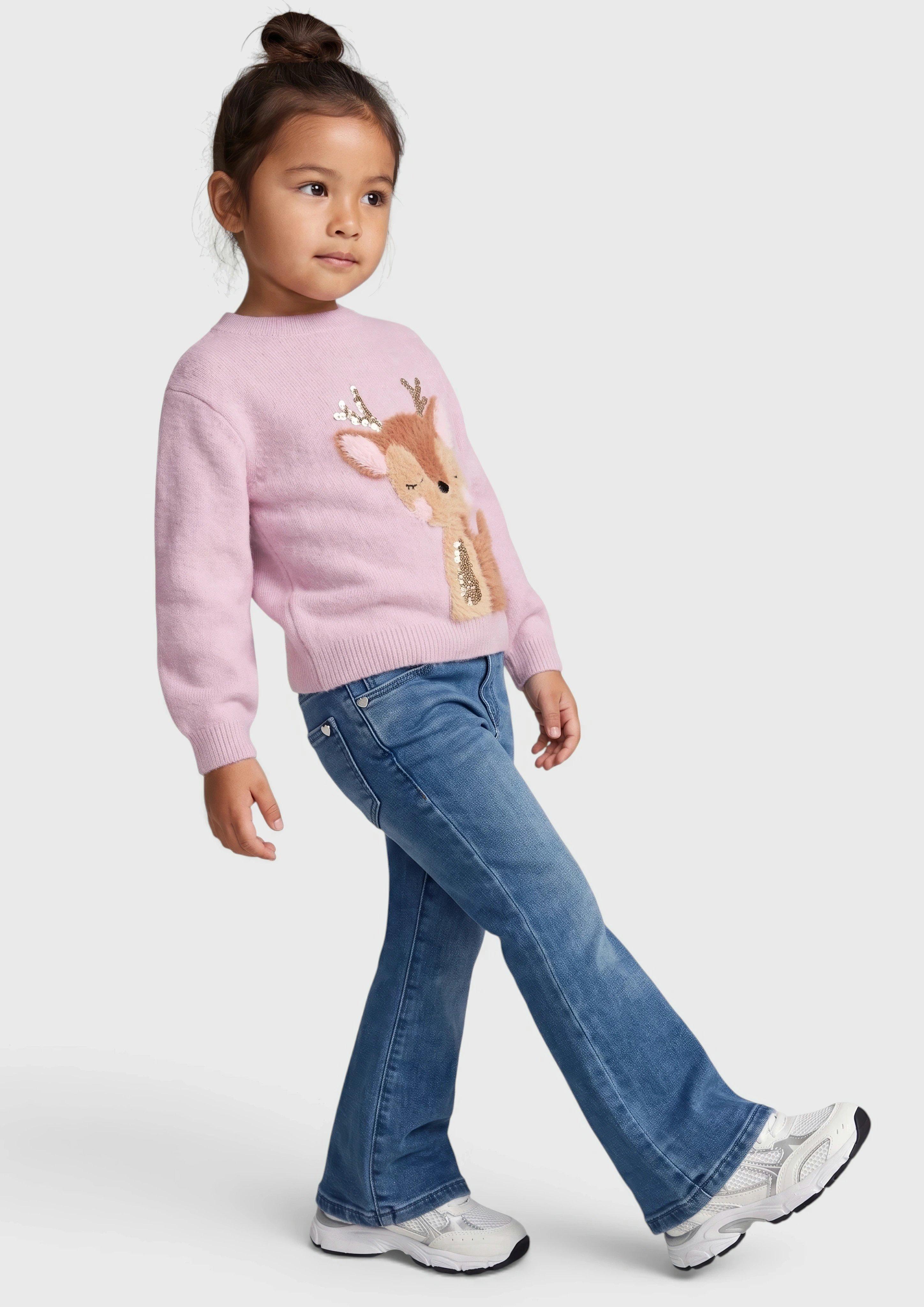 Kids Betsy Jeans / Regular Fit / Mid Rise / Flared Leg / Soft &amp; Warm in blue by s.Oliver