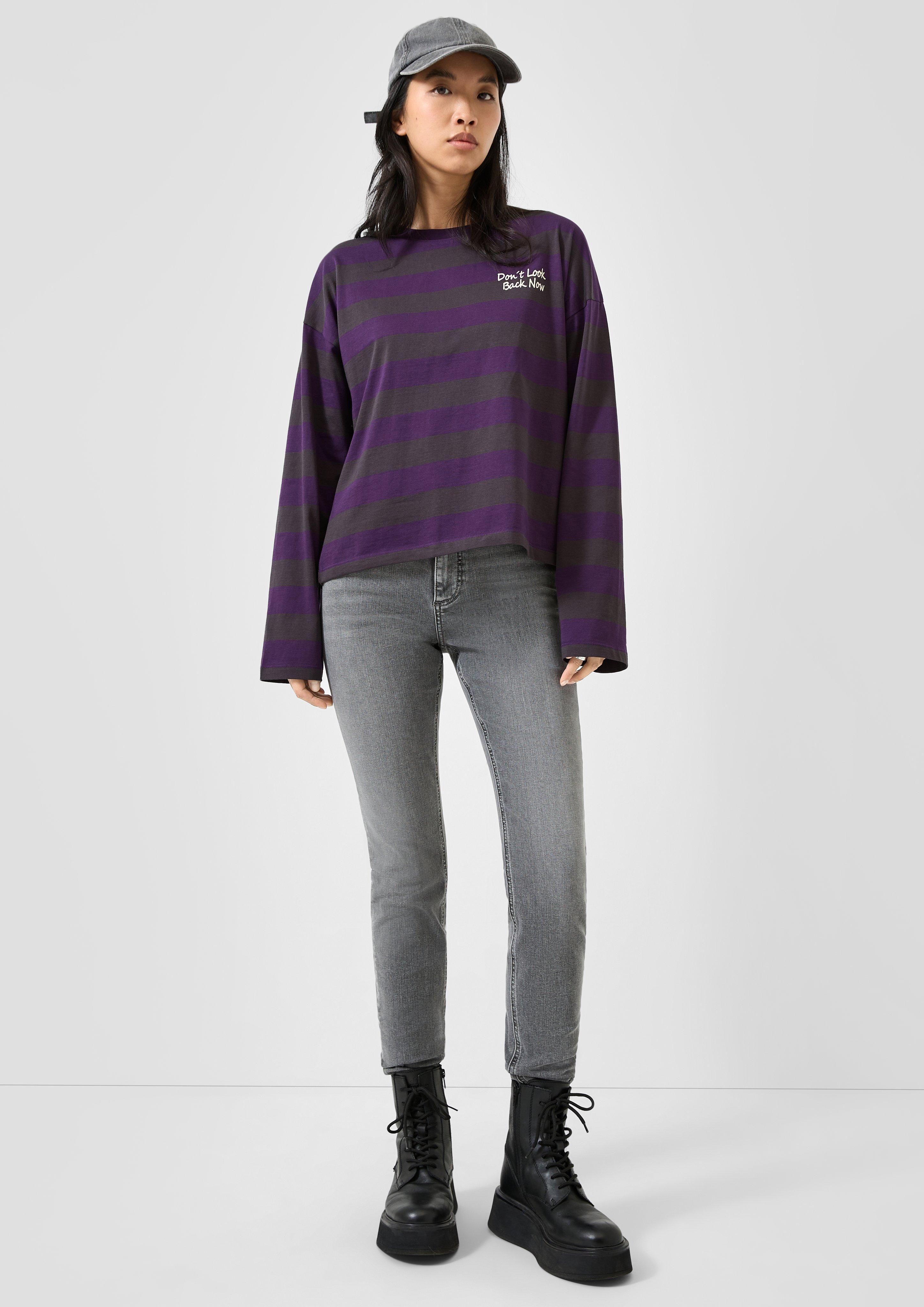 Women Denim trousers in grey by QS
