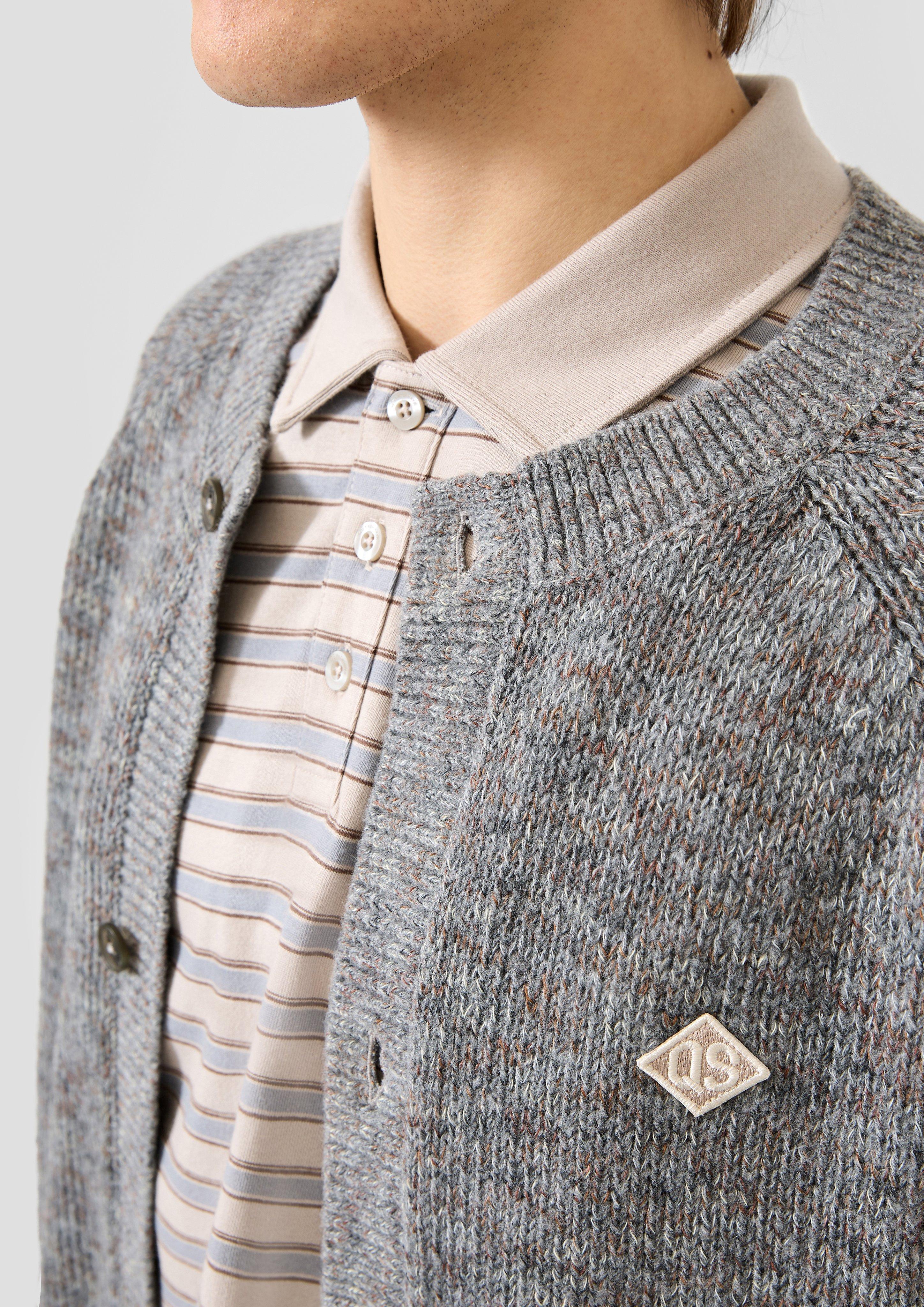 Men Cardigan in grey by QS