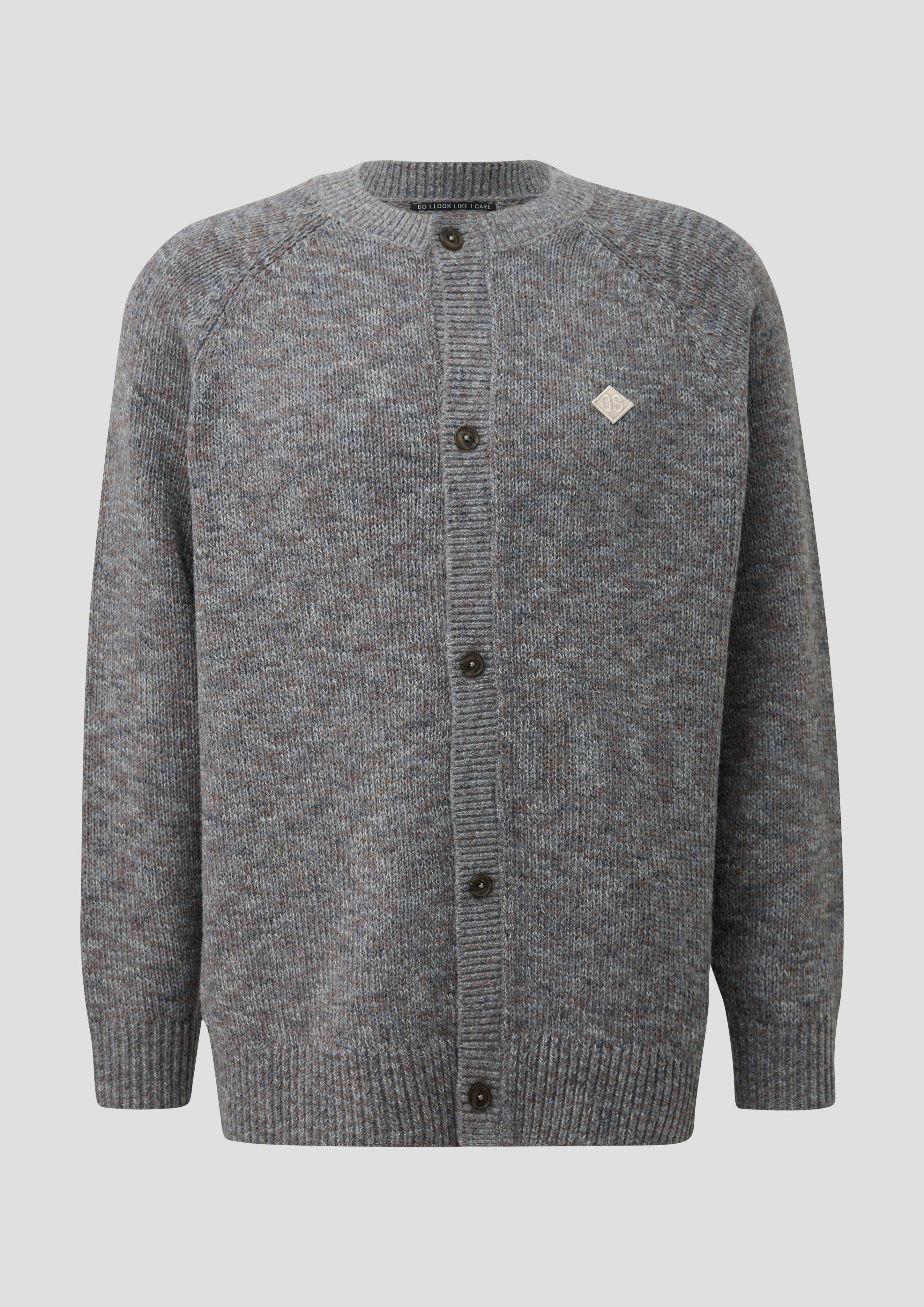 Men Cardigan in grey by QS