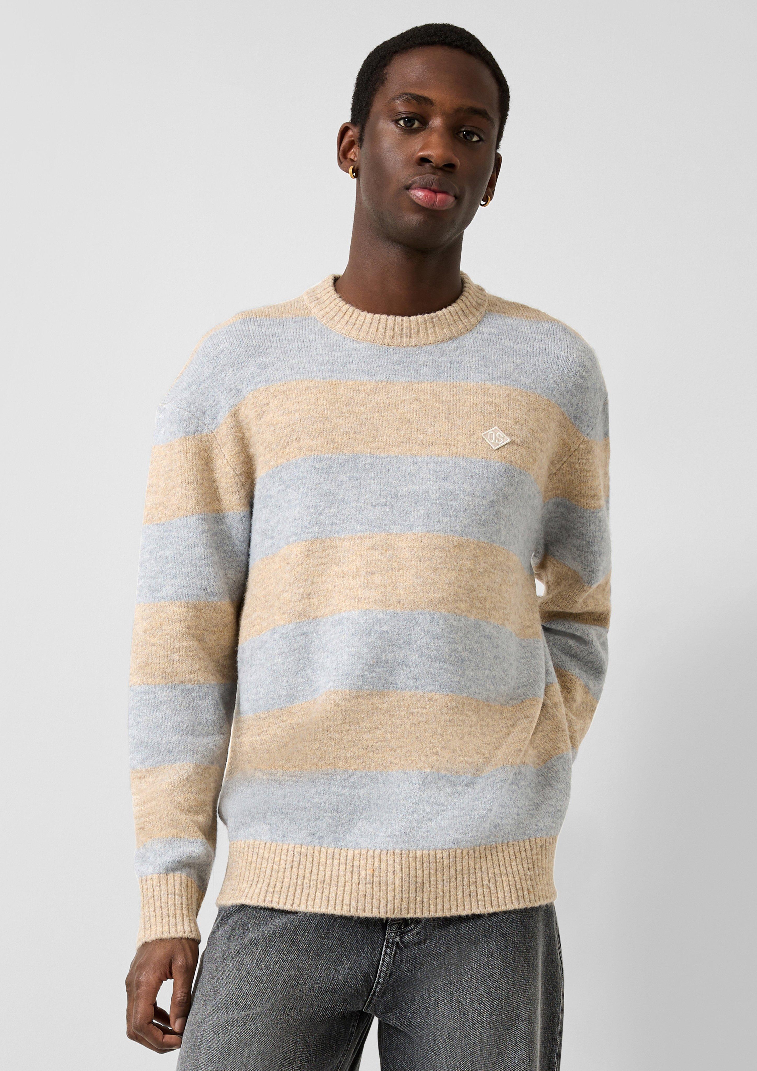Strickpullover in Farbe grau von QS