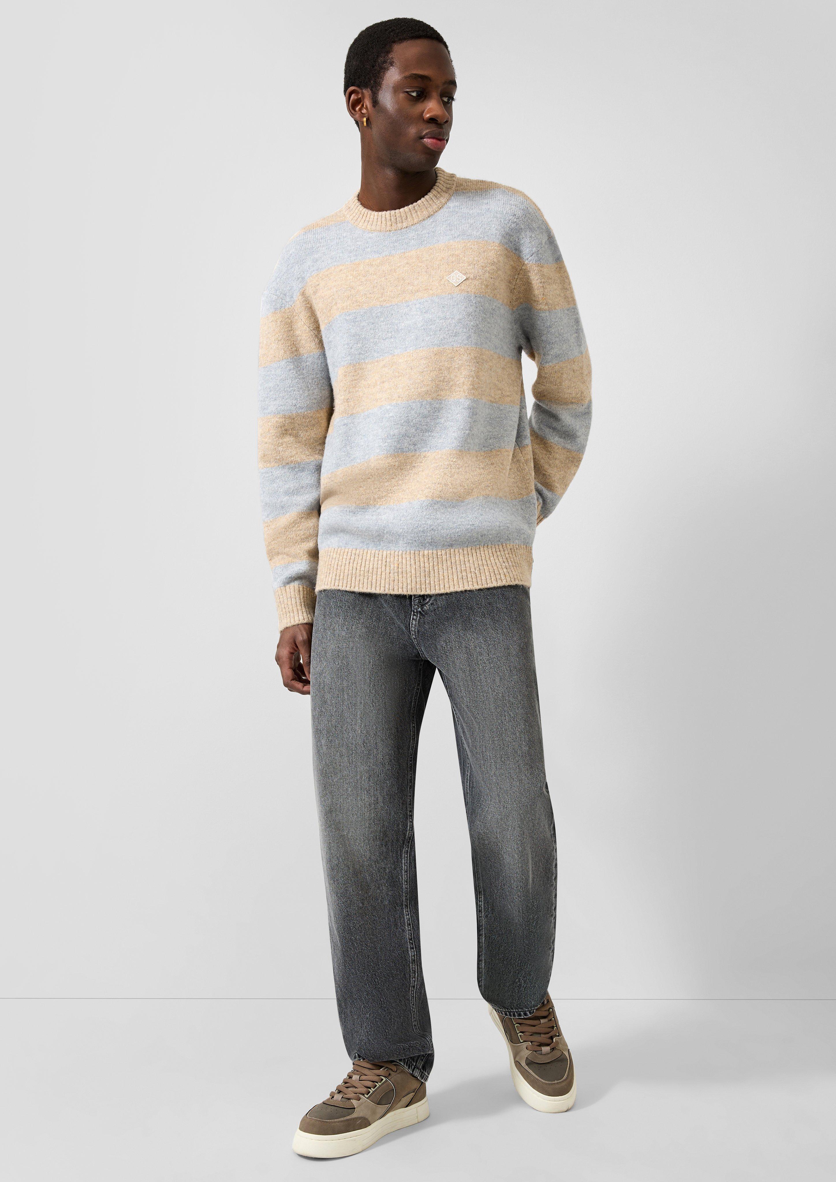 Herren Strickpullover in beige von QS