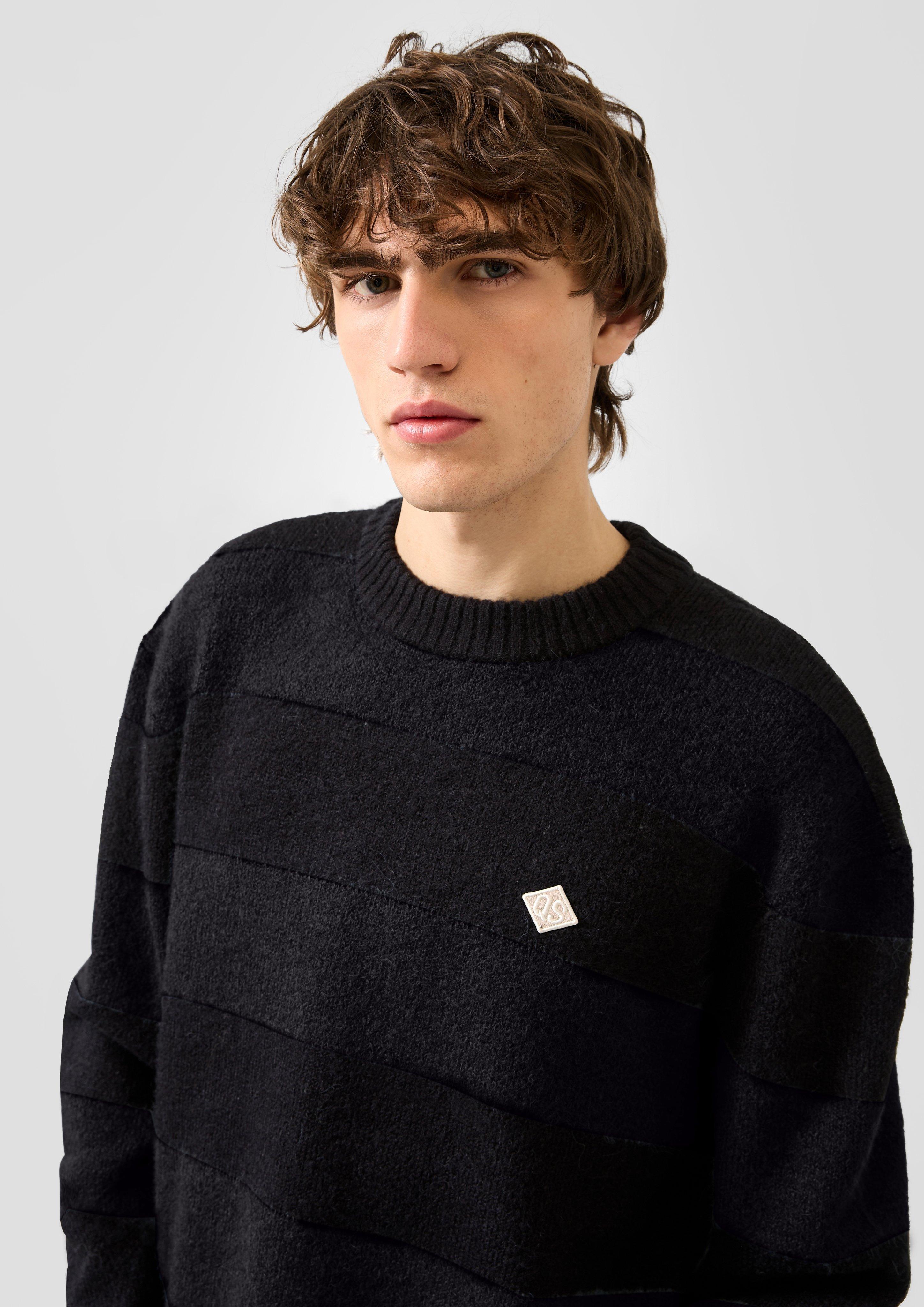 Herren Strickpullover in schwarz von QS