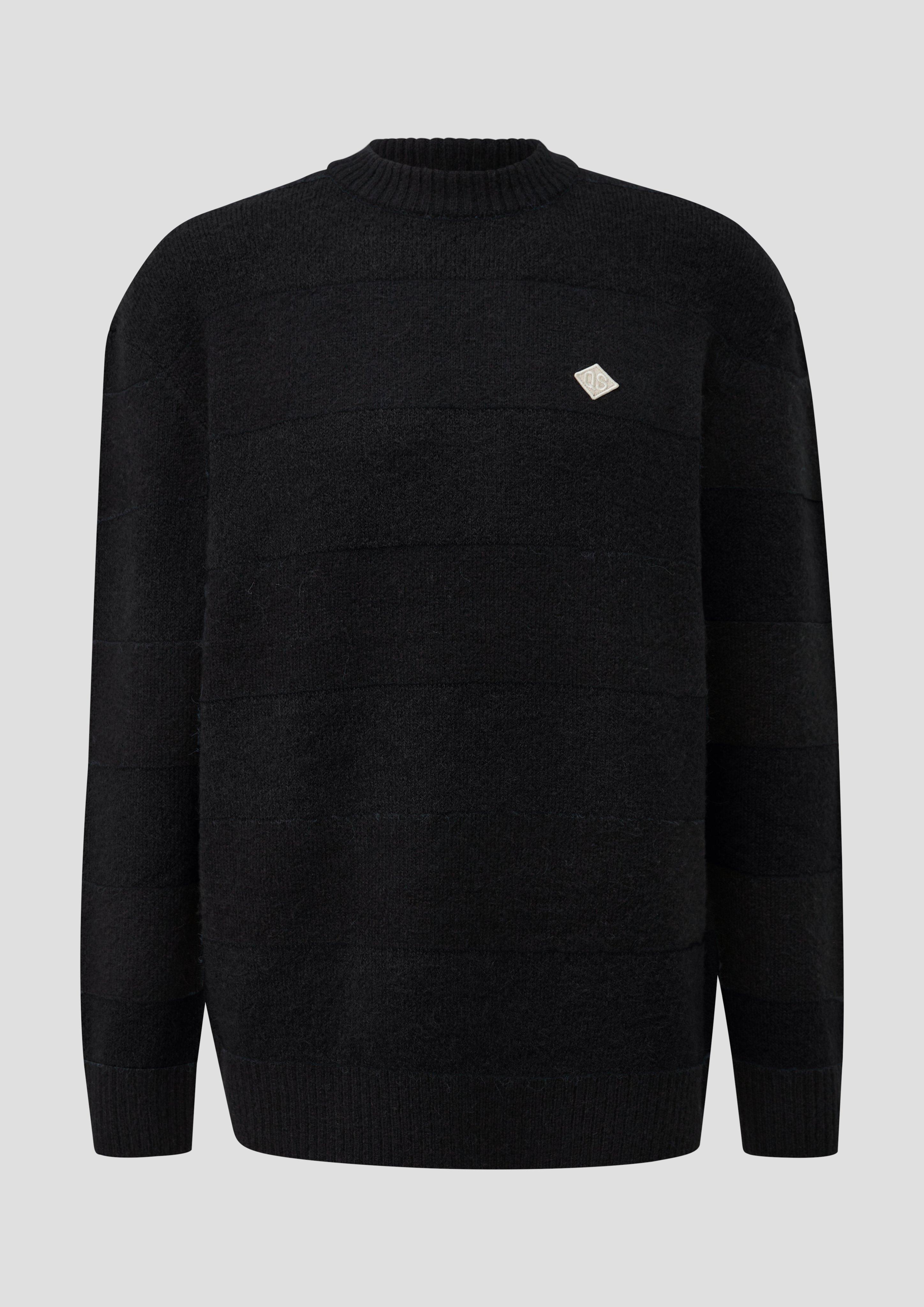 Herren Strickpullover in schwarz von QS