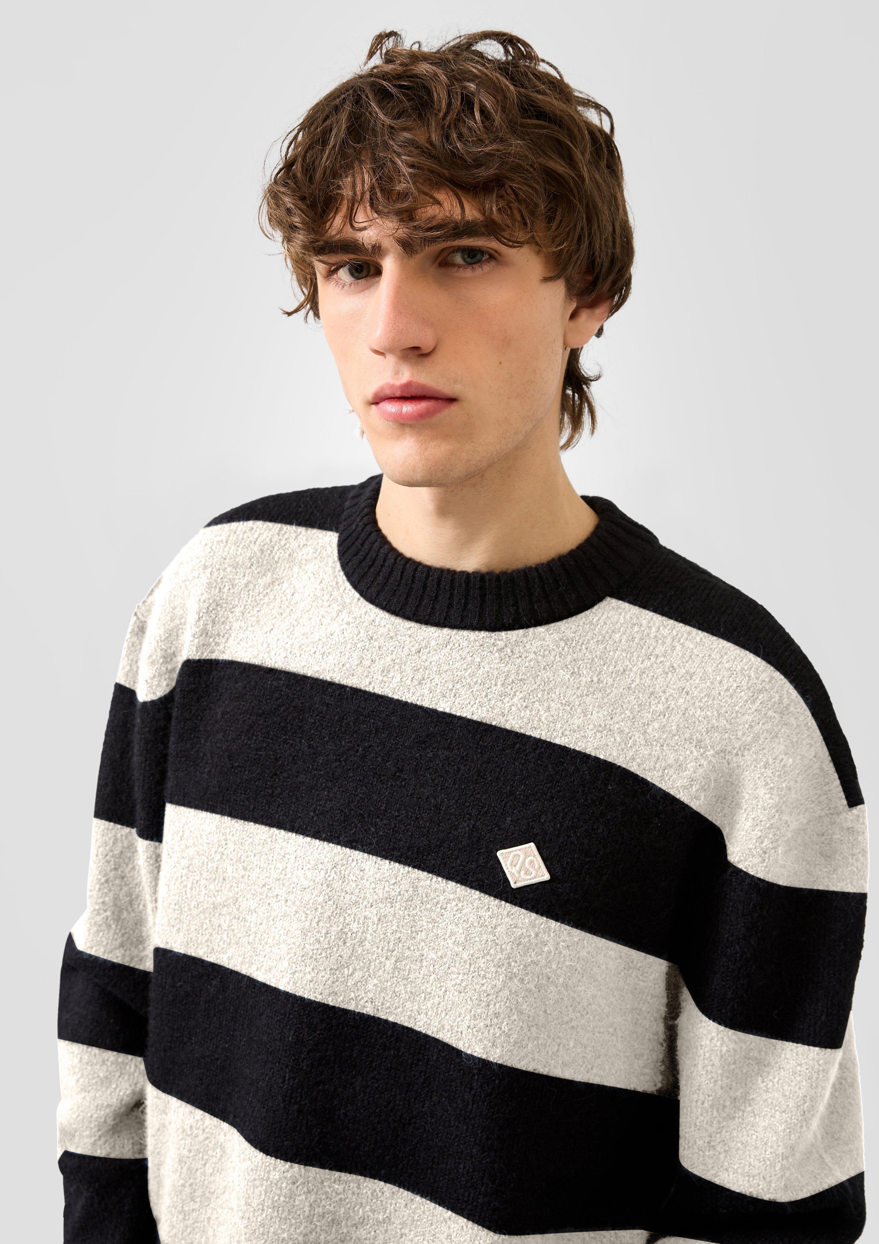 Herren Strickpullover in schwarz von QS