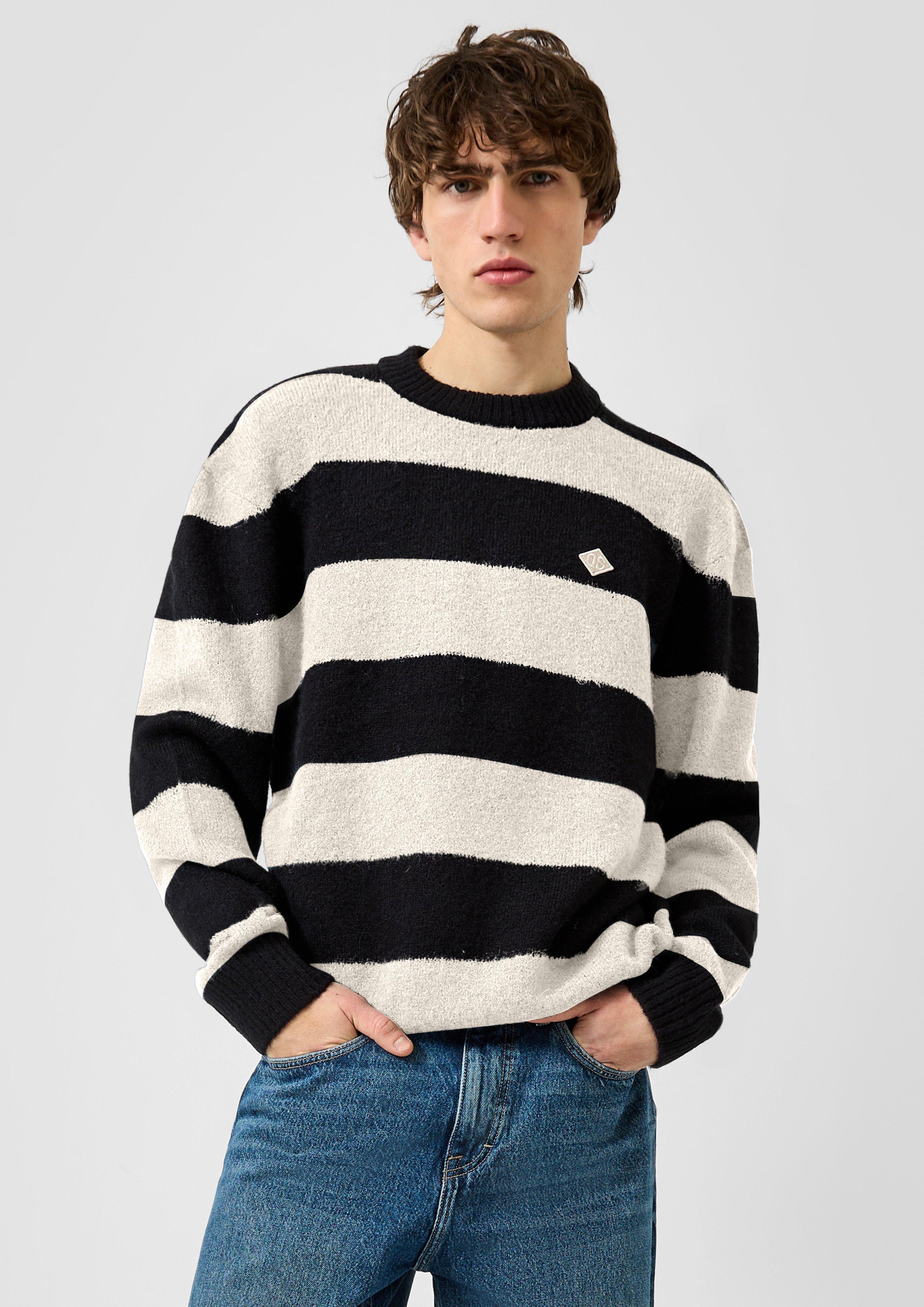 Herren Strickpullover in schwarz von QS