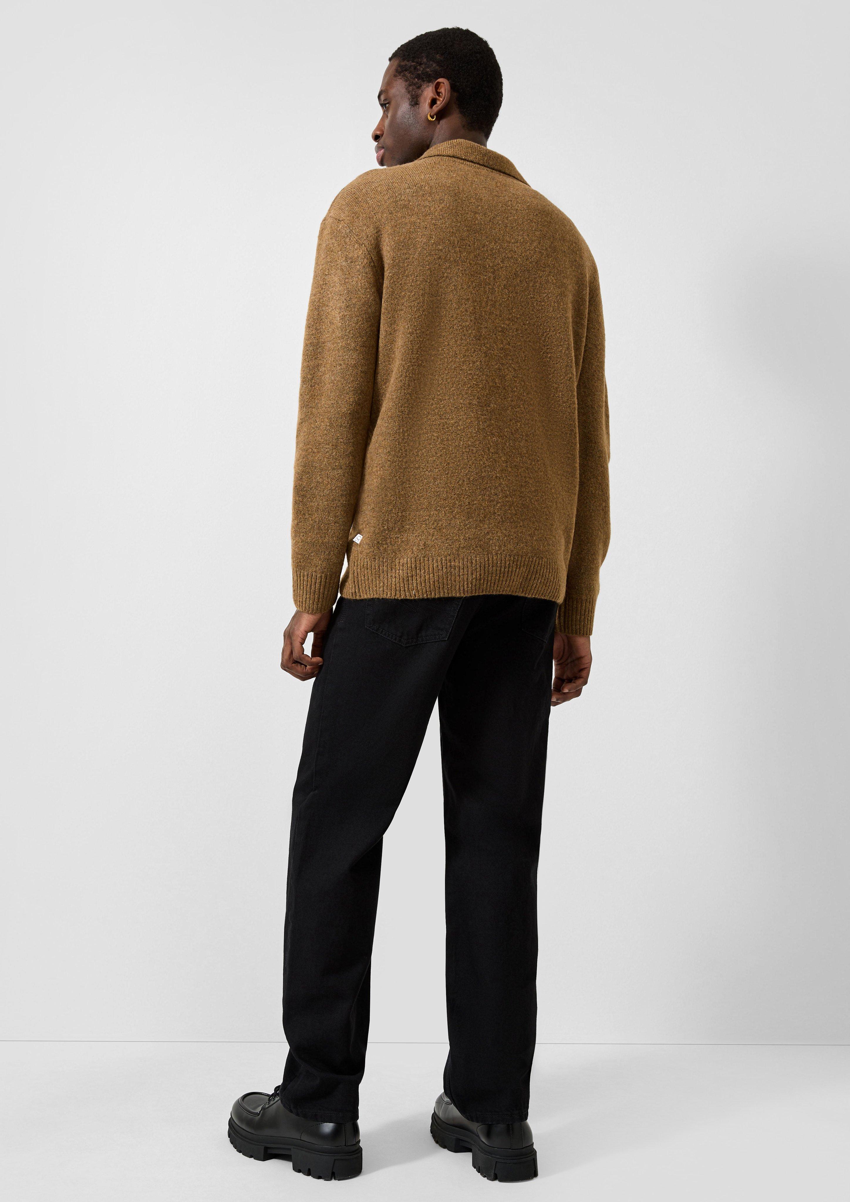 Men Knitted pullover in brown by QS