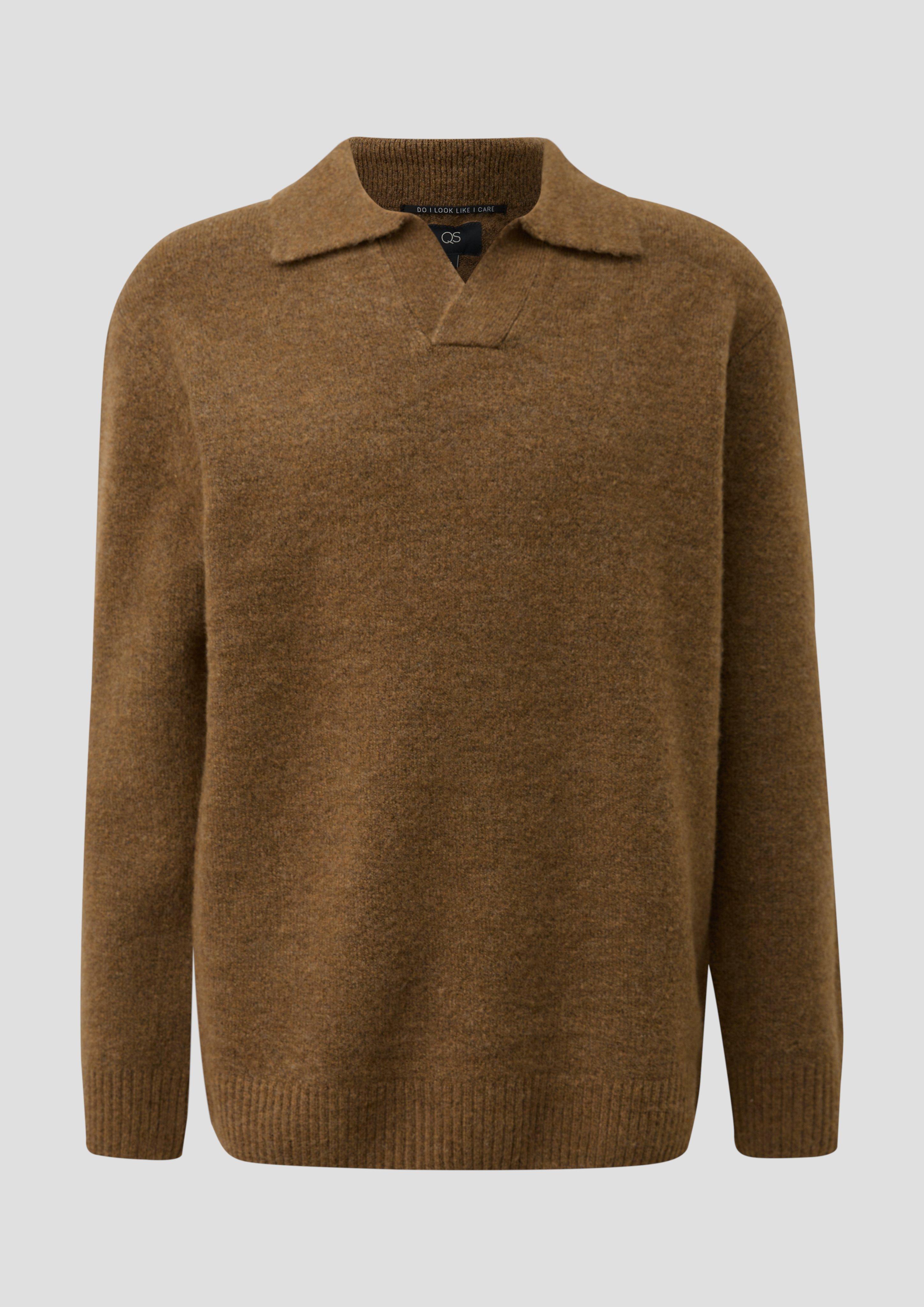 Men Knitted pullover in brown by QS