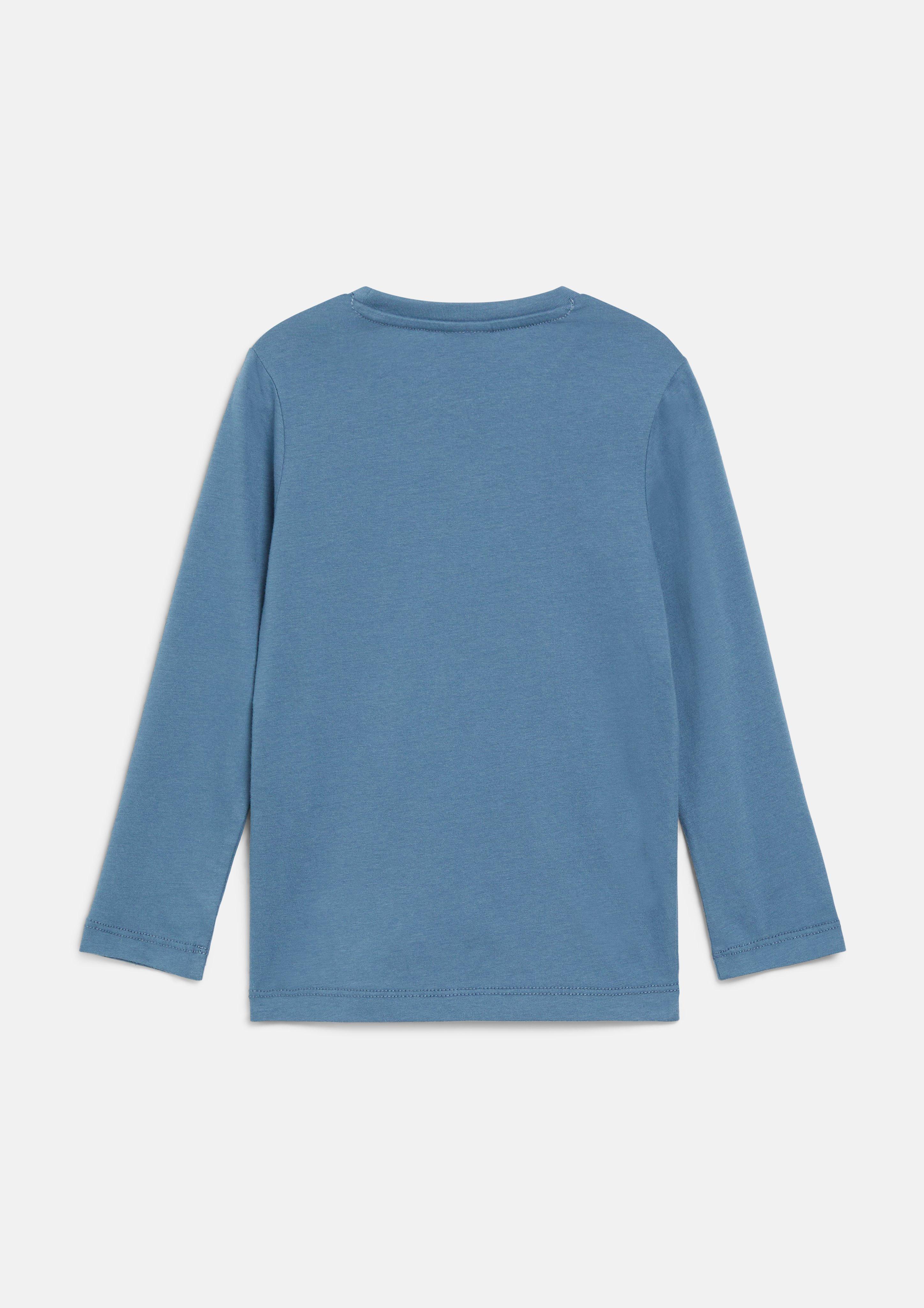 Kinder Langarmshirt mit Pailletten-Artwork in blau von s.Oliver