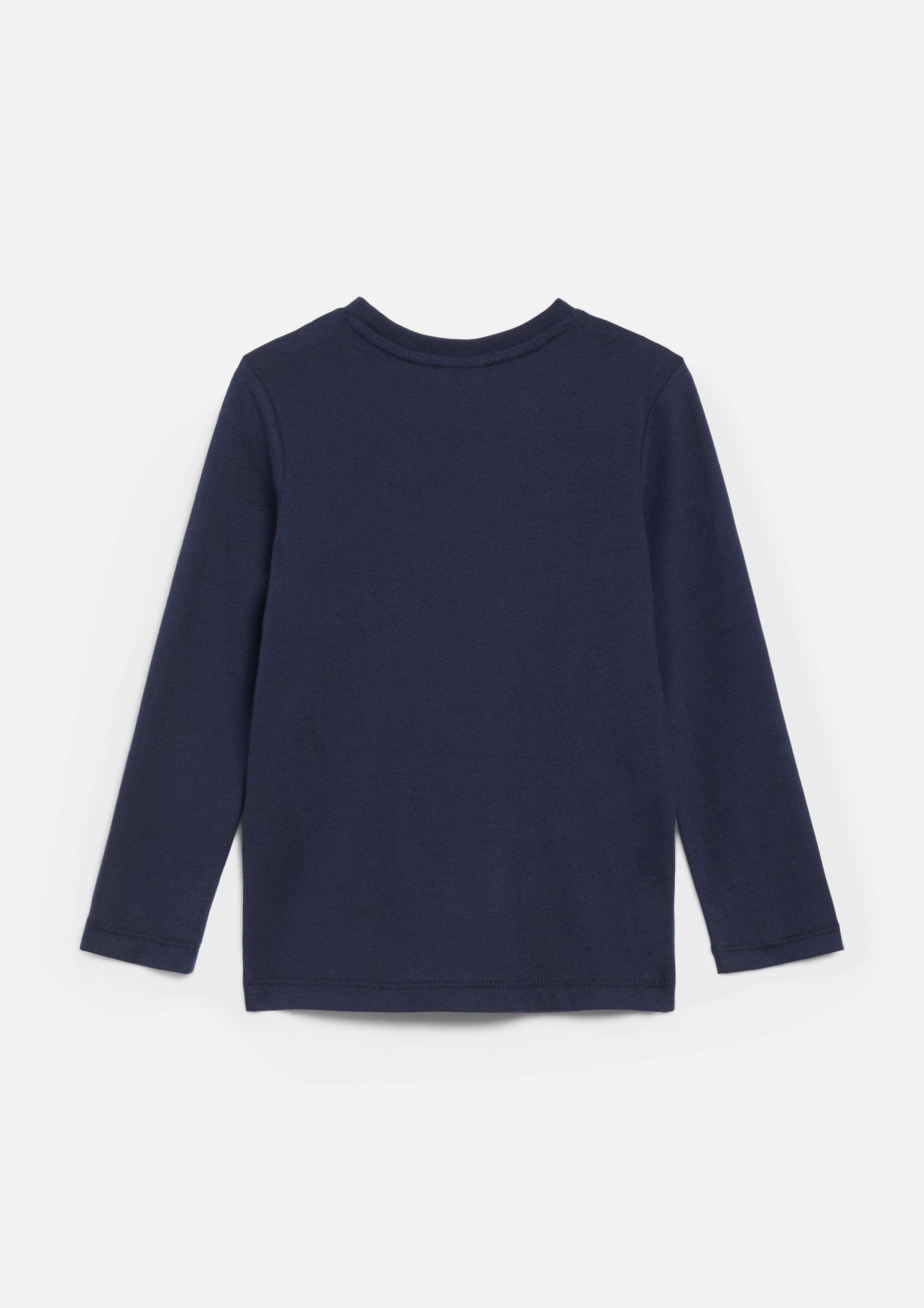 Kinder Langarmshirt mit Pailletten-Artwork in blau von s.Oliver