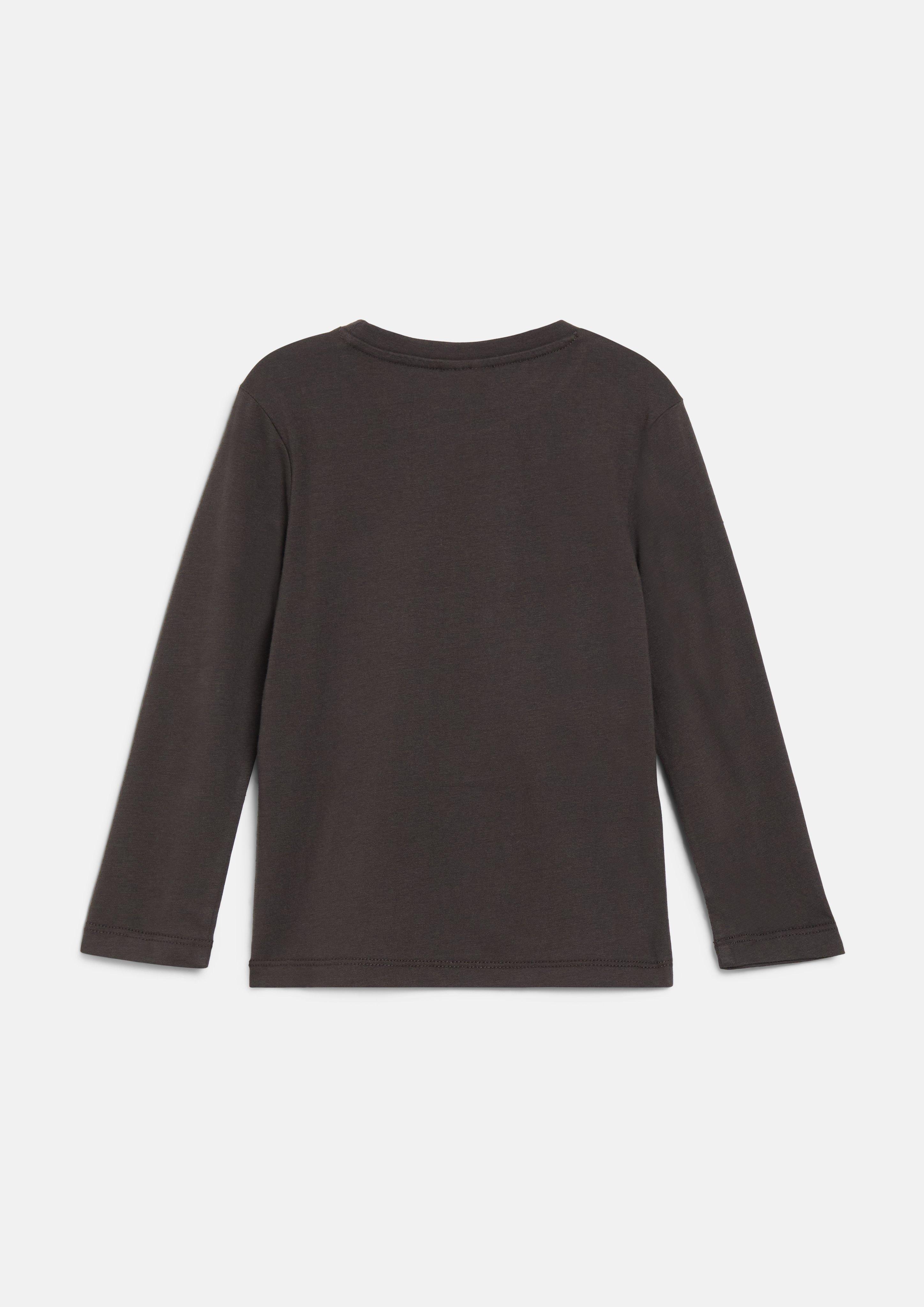 Kinder Langarmshirt mit Pailletten-Artwork in braun von s.Oliver