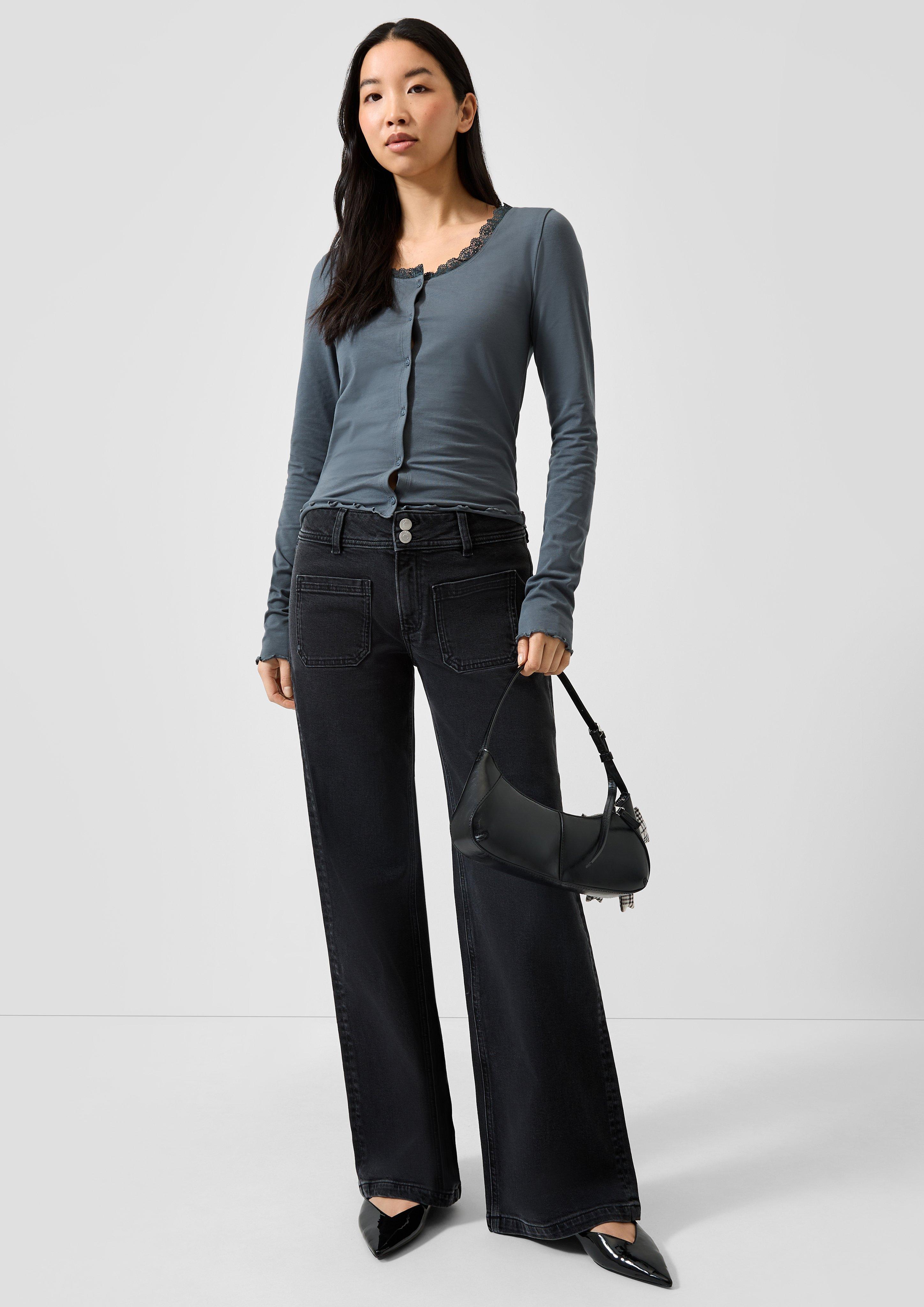 Jeans-Hose in Farbe dunkelgrau von QS