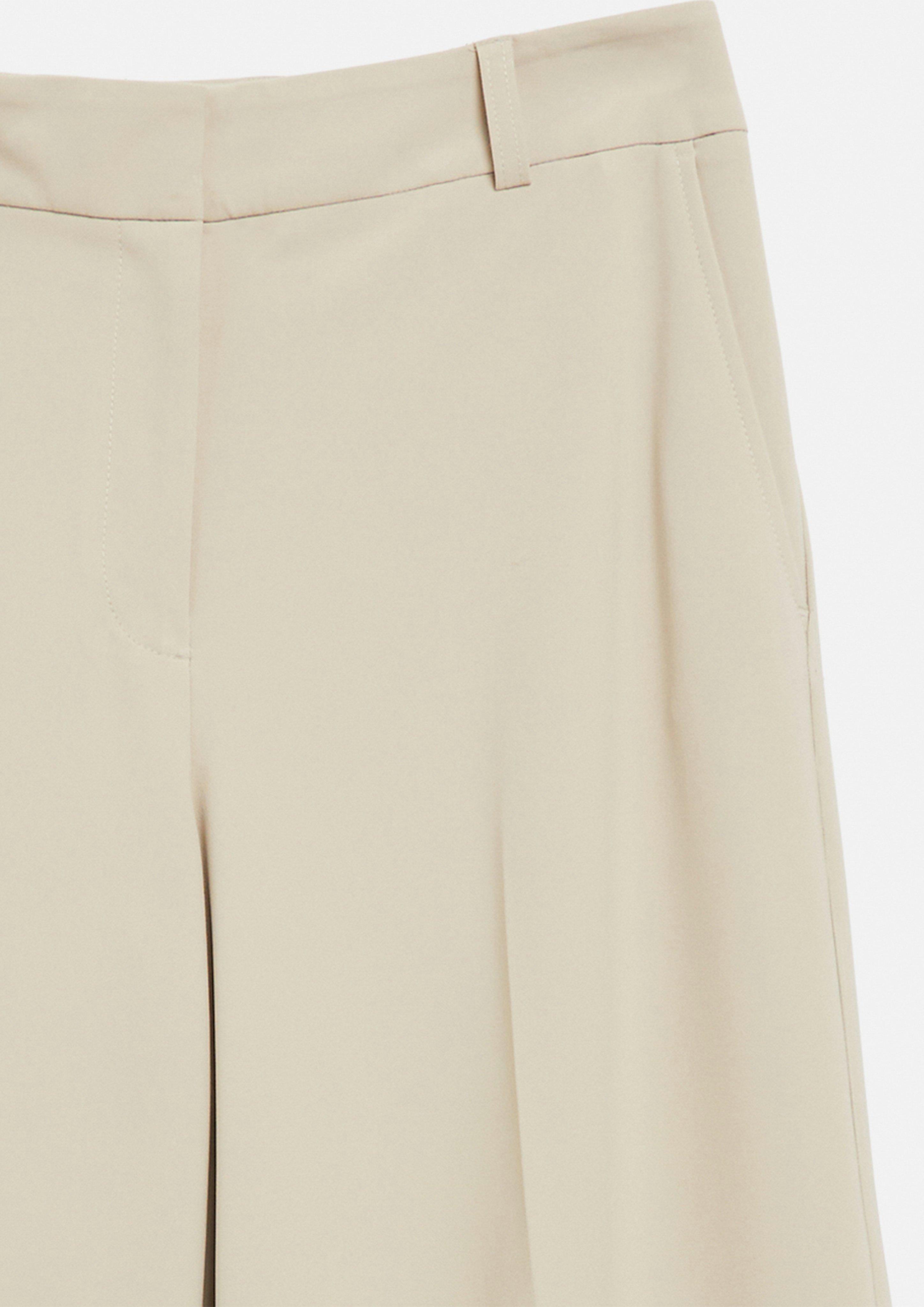 Fließende Wide-Leg-Hose in beige von COMMA