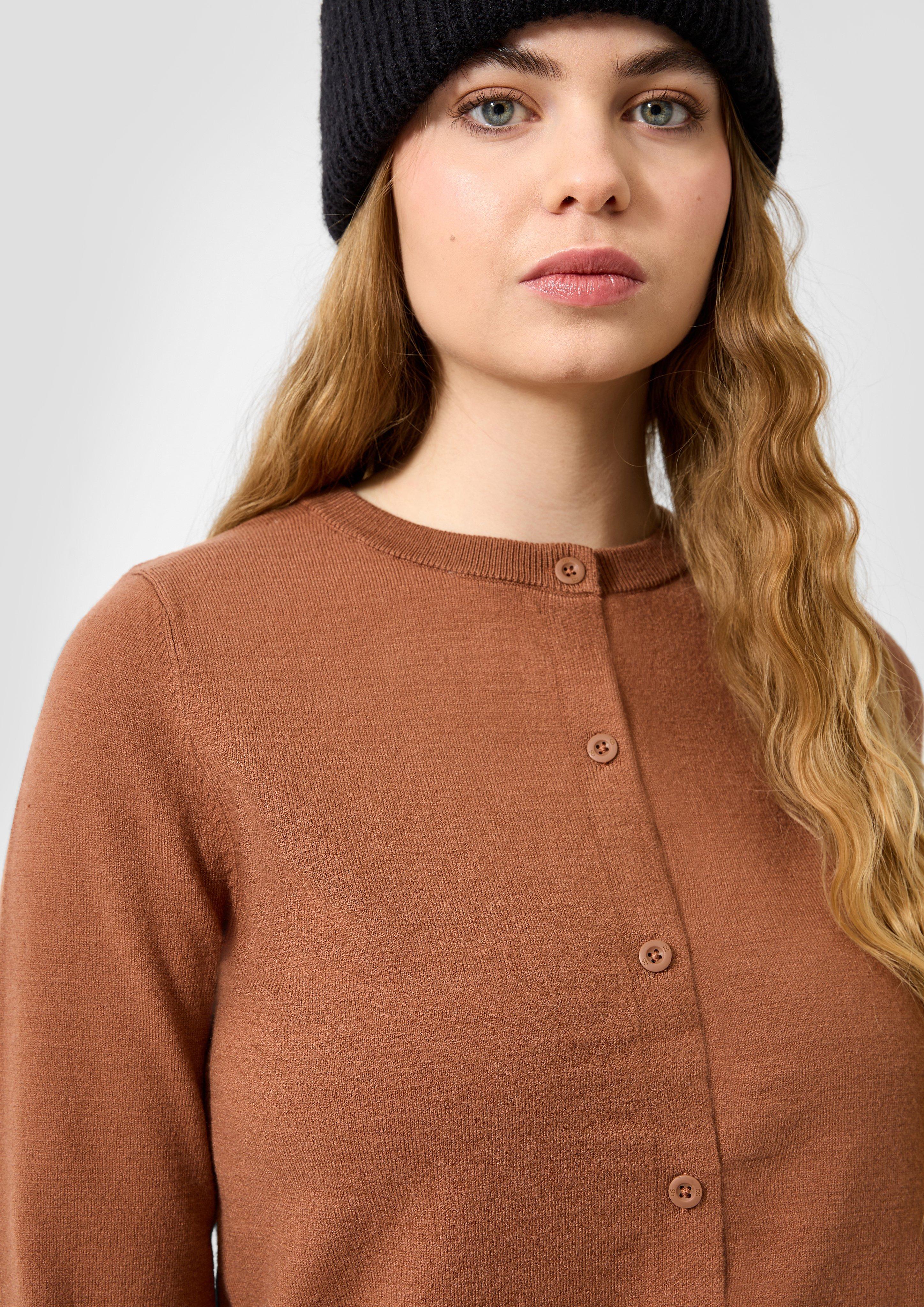 Femmes Cardigan en mélange de viscose | QS x Vanessa Mai en brun de QS