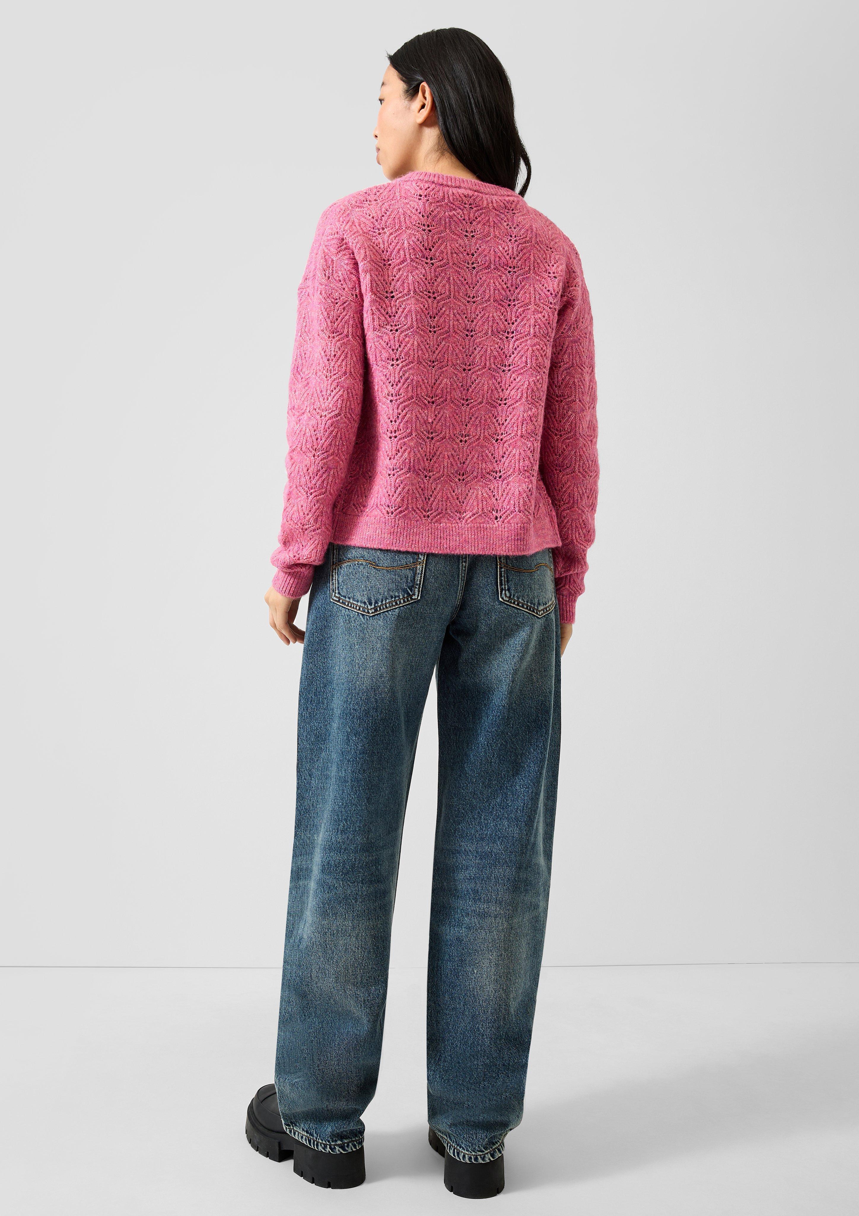 Dames Gebreid Vest in roze van QS