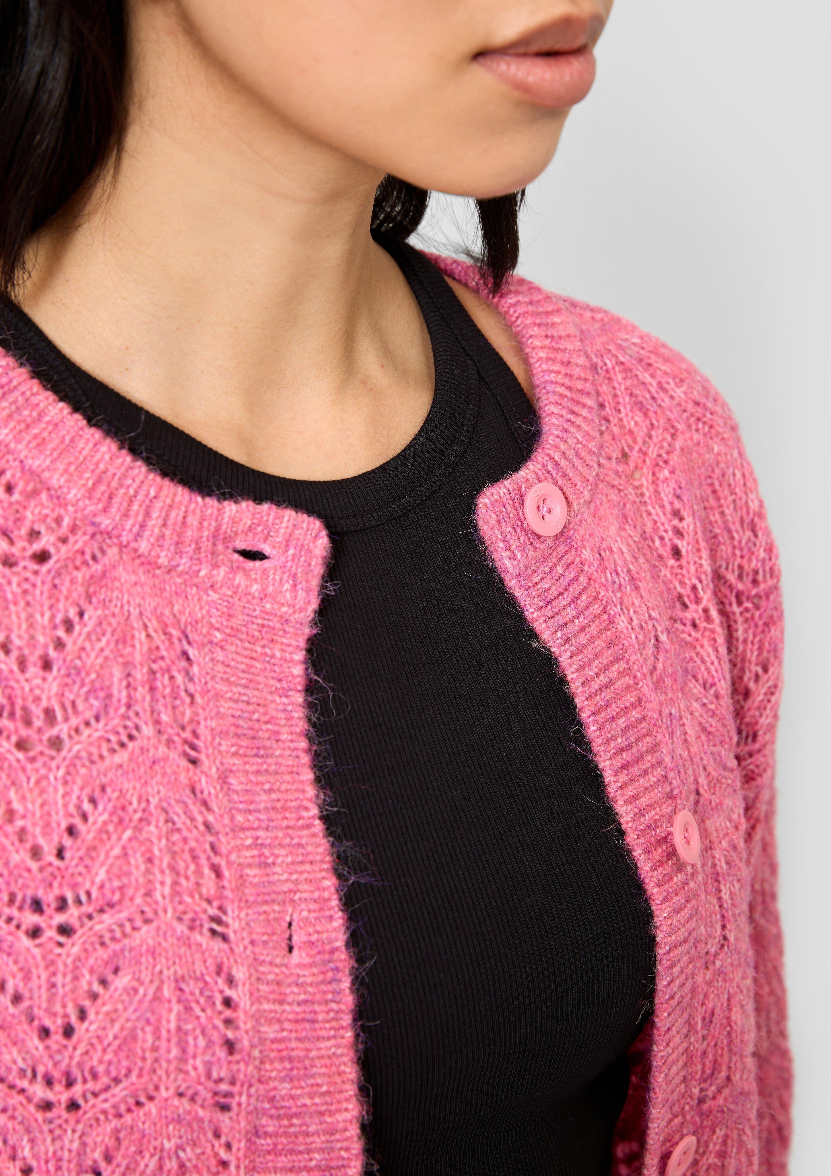 Dames Gebreid Vest in roze van QS