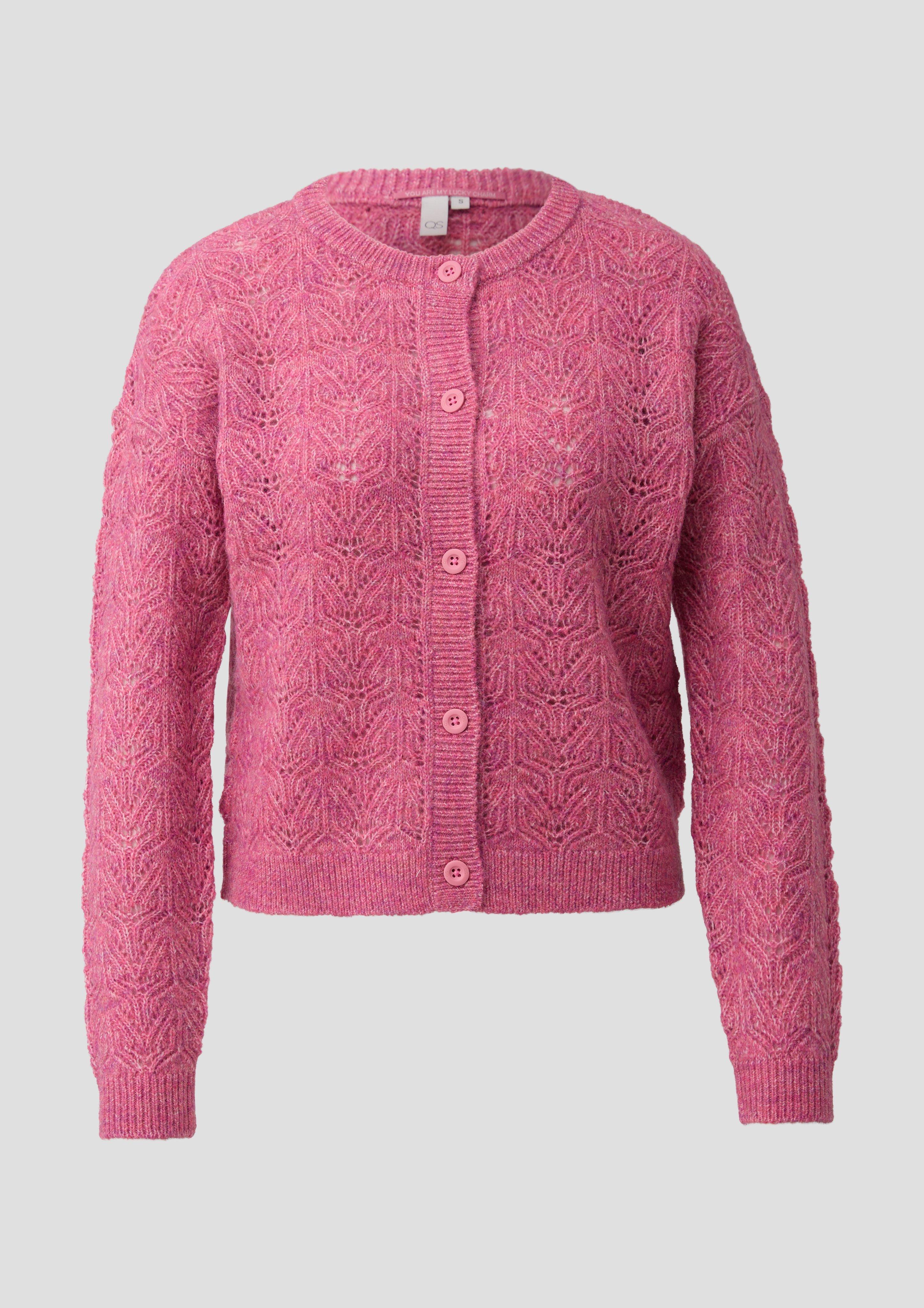 Dames Gebreid Vest in roze van QS
