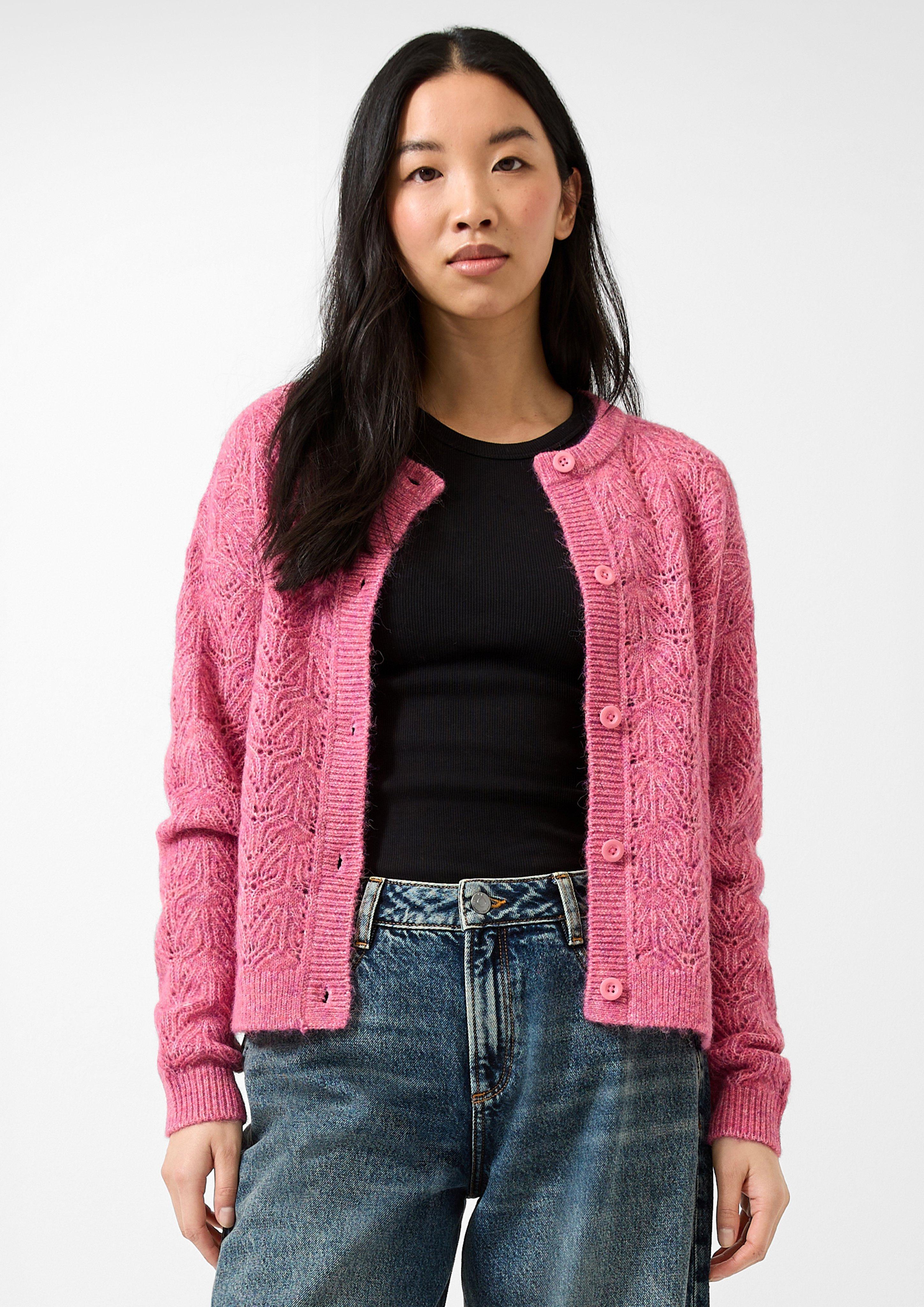 Dames Gebreid Vest in roze van QS