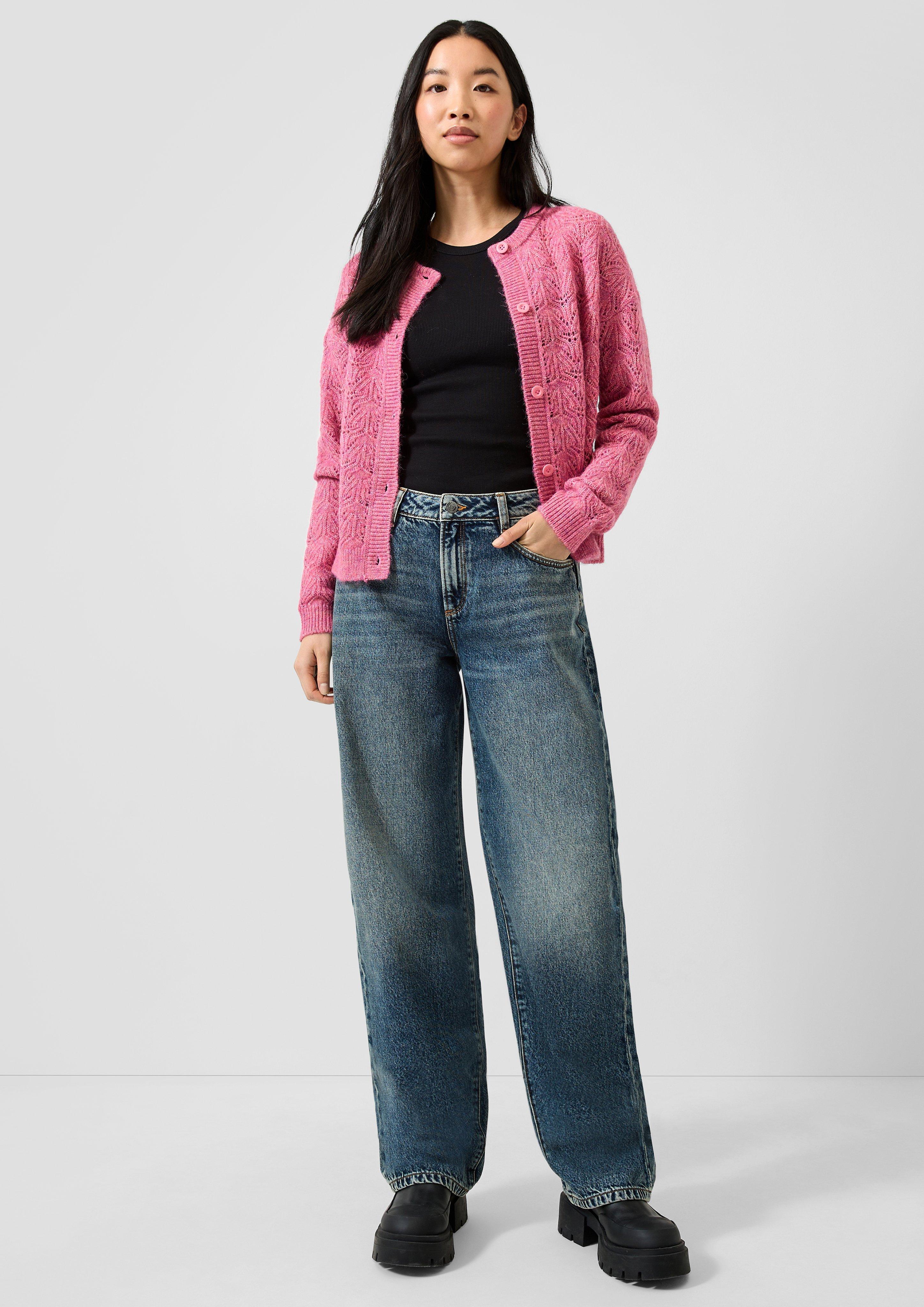 Dames Gebreid Vest in roze van QS