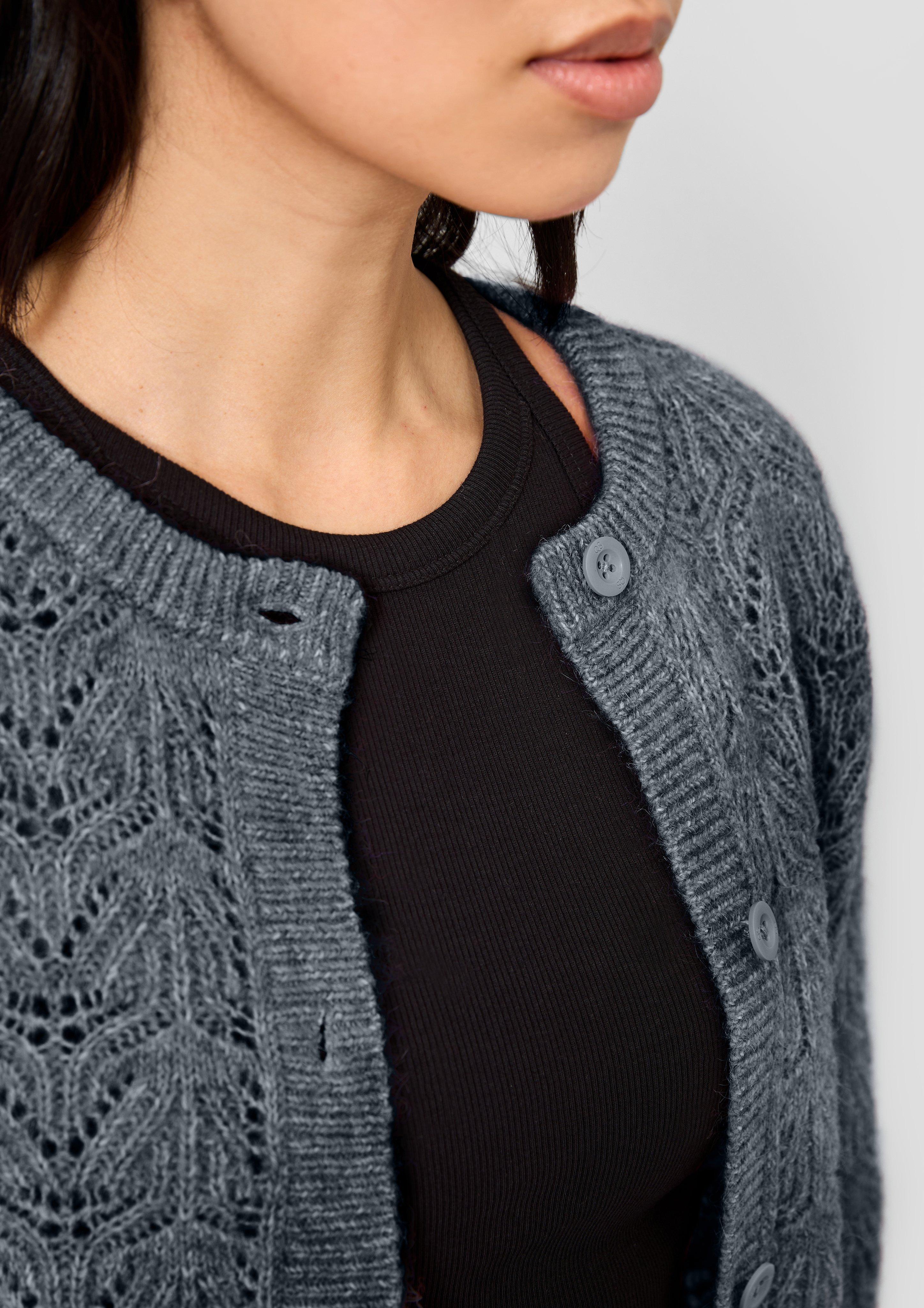 Dames Gebreid Vest in grijs van QS
