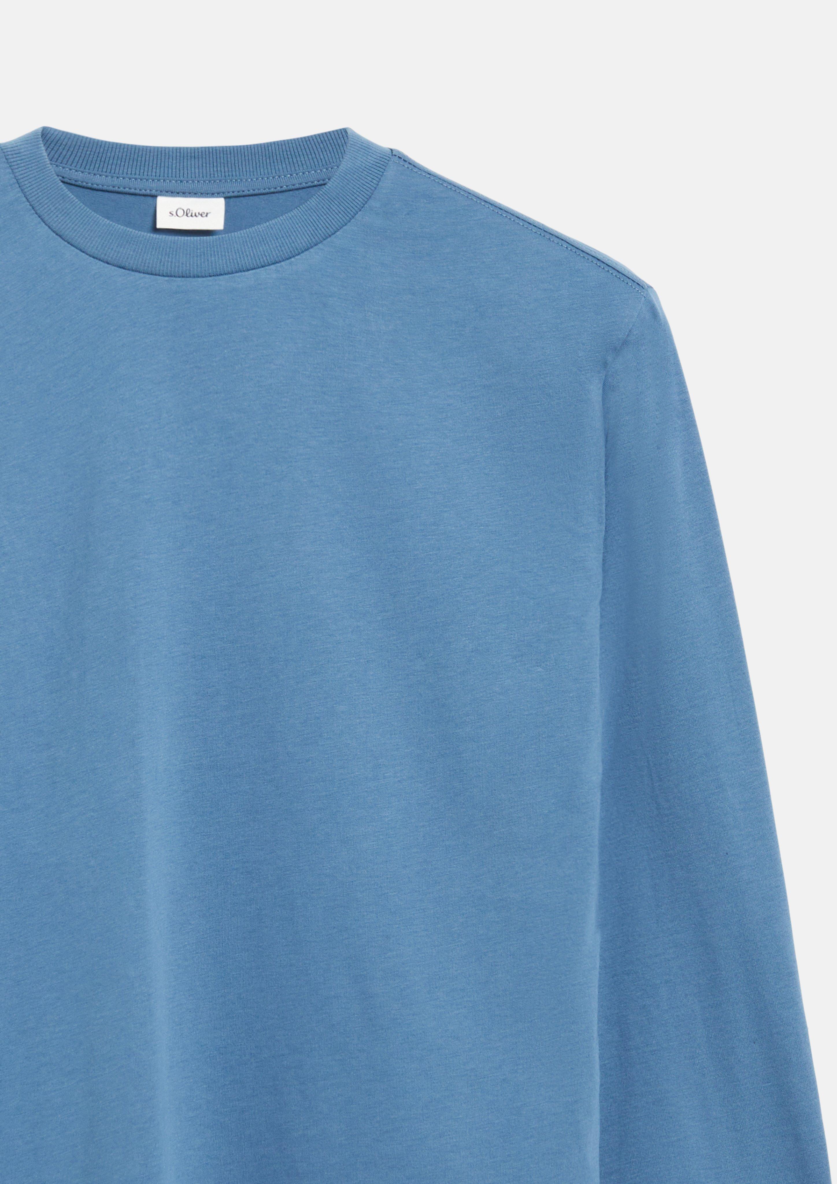 Kids Long-Sleeve T-Shirt with Print in blue by s.Oliver