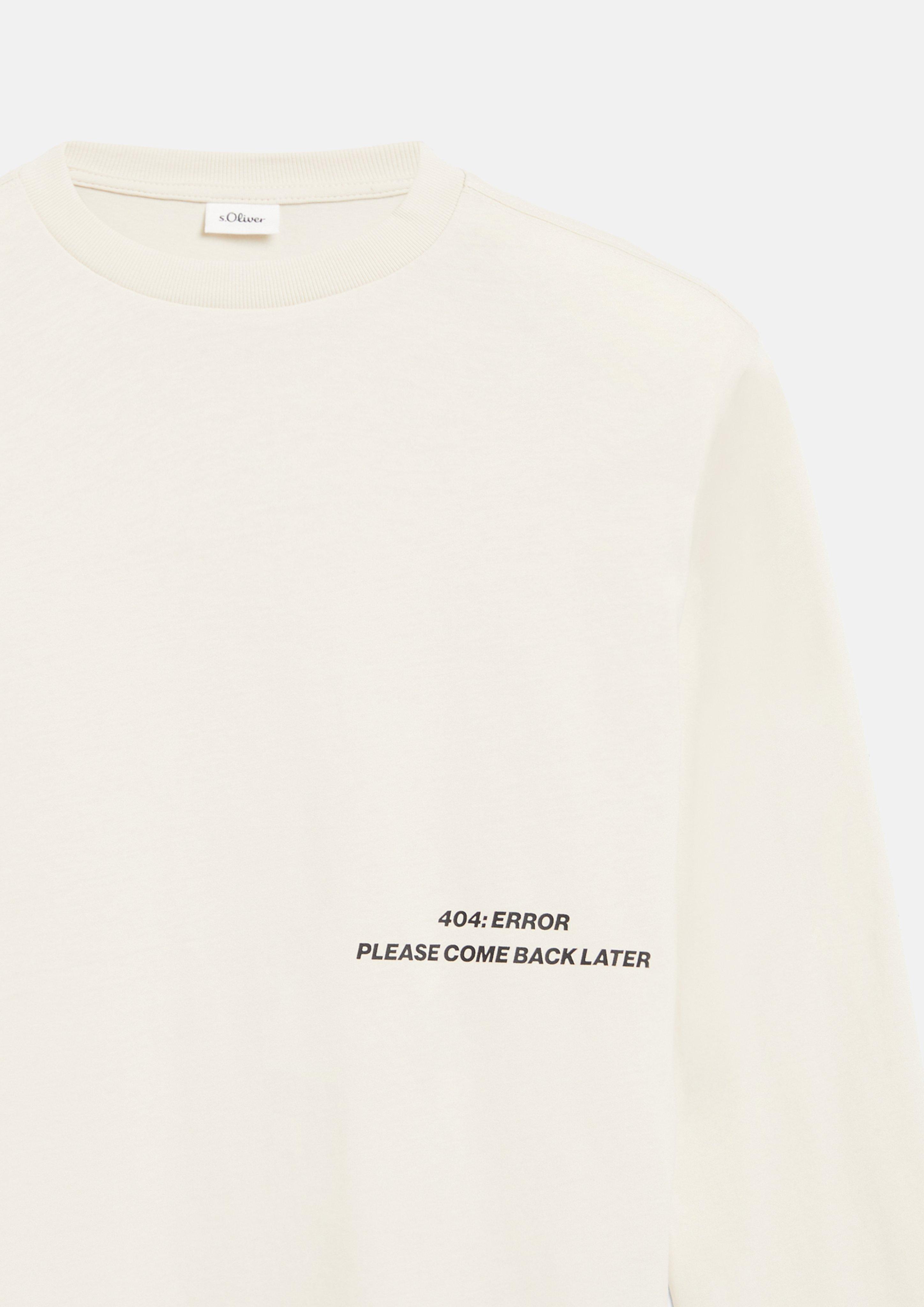 Junior Shirt met lange mouwen en print in beige van s.Oliver