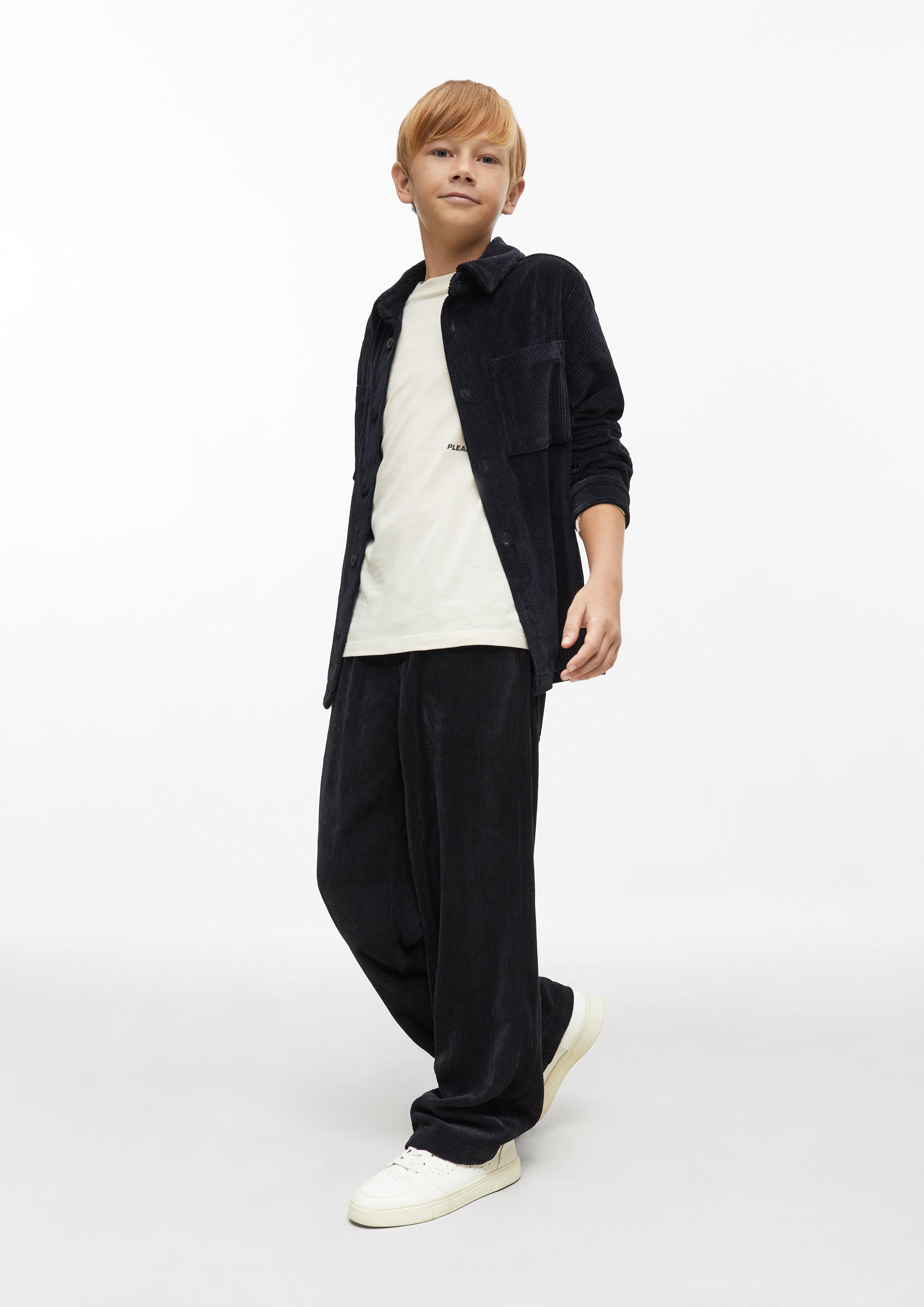 Junior T-shirt met lange mouwen en print in beige van s.Oliver