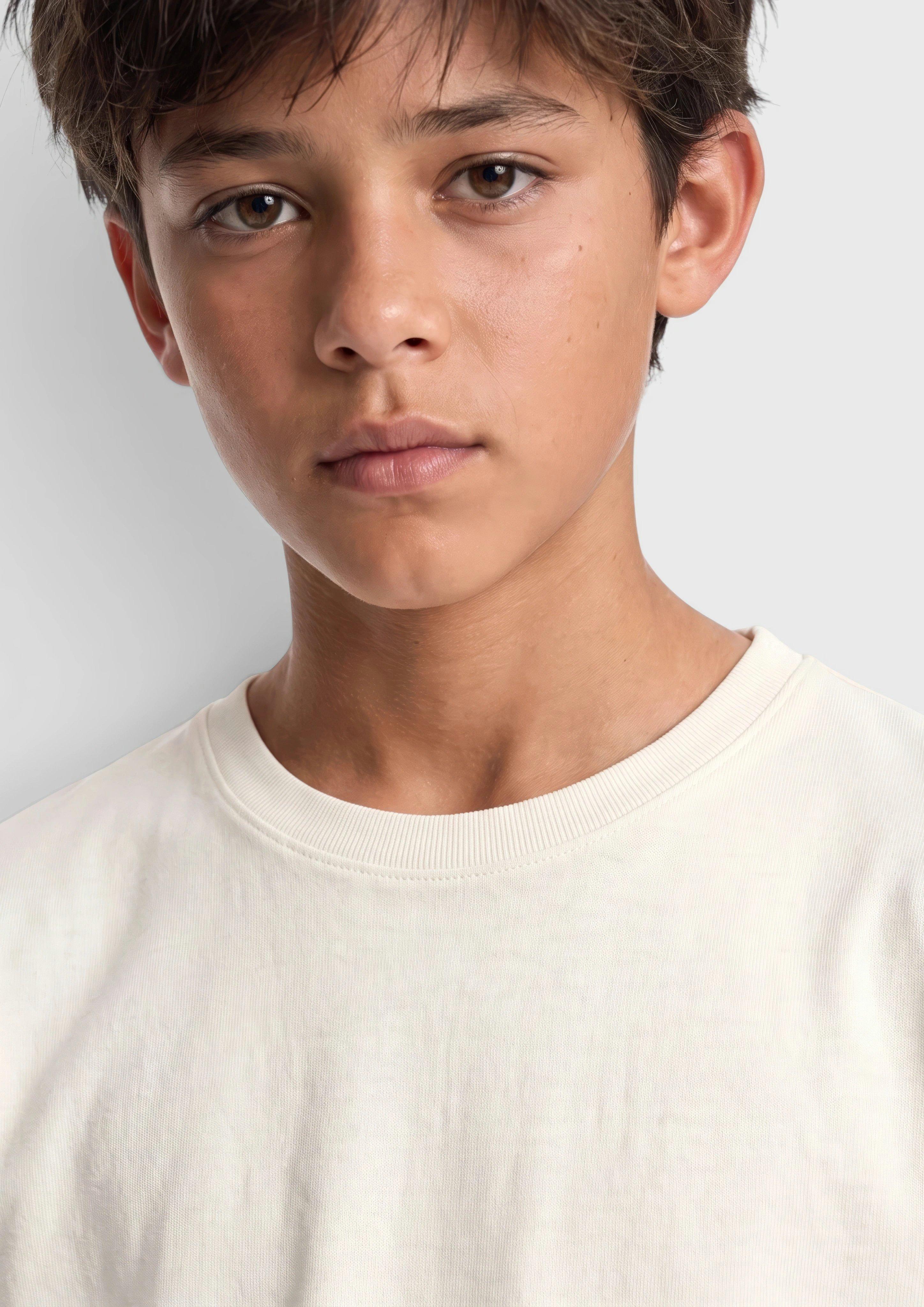 Junior Shirt met lange mouwen en print in beige van s.Oliver