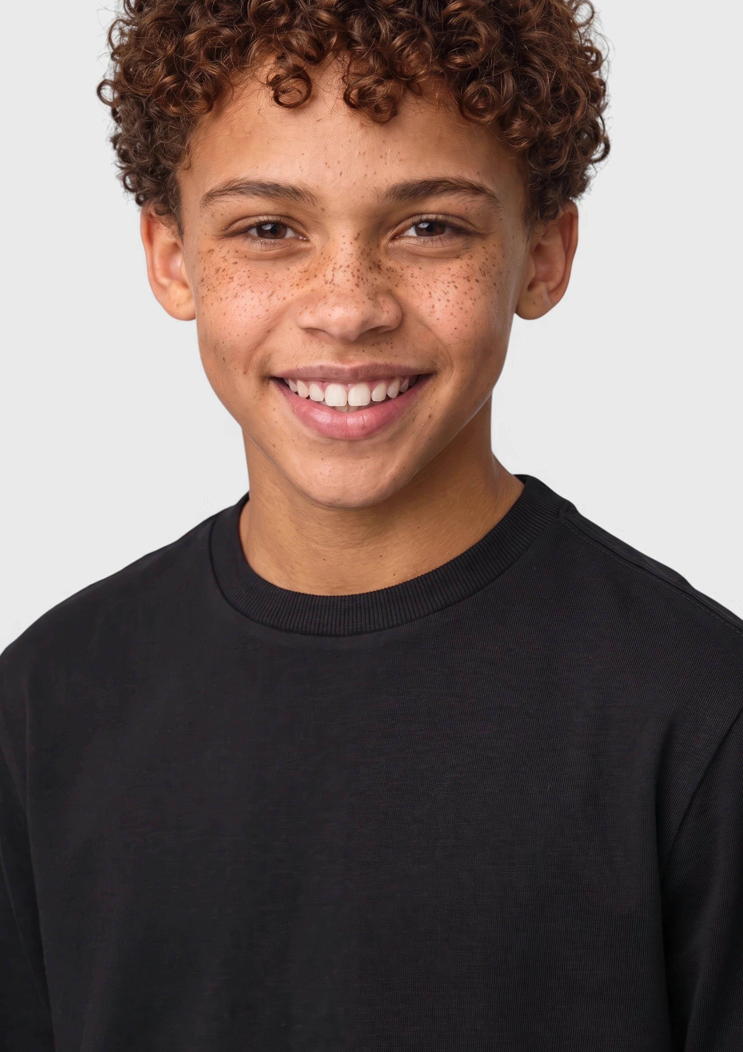 Junior Shirt met lange mouwen en print in zwart van s.Oliver
