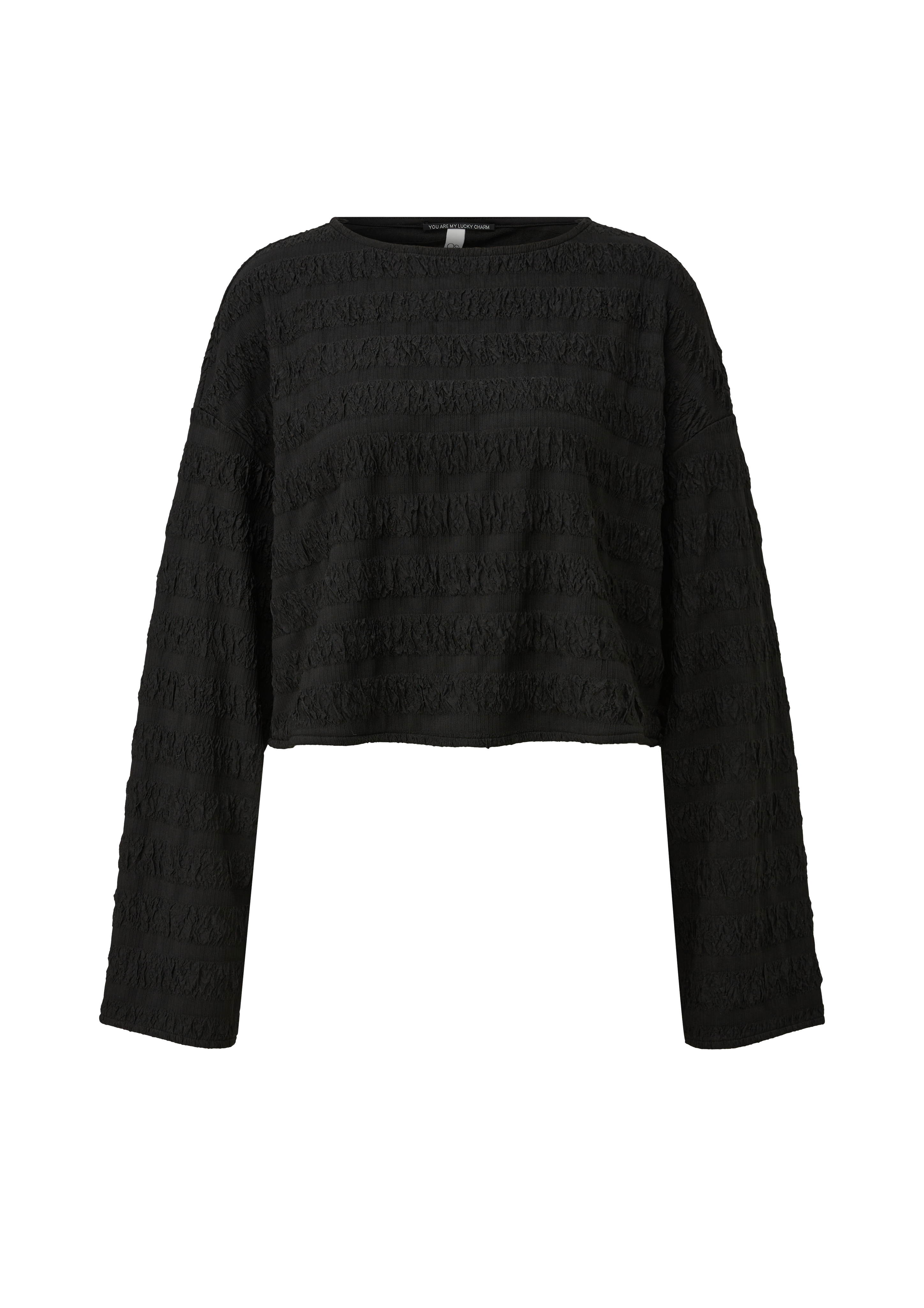 Boxy shirt met gestreepte textuur