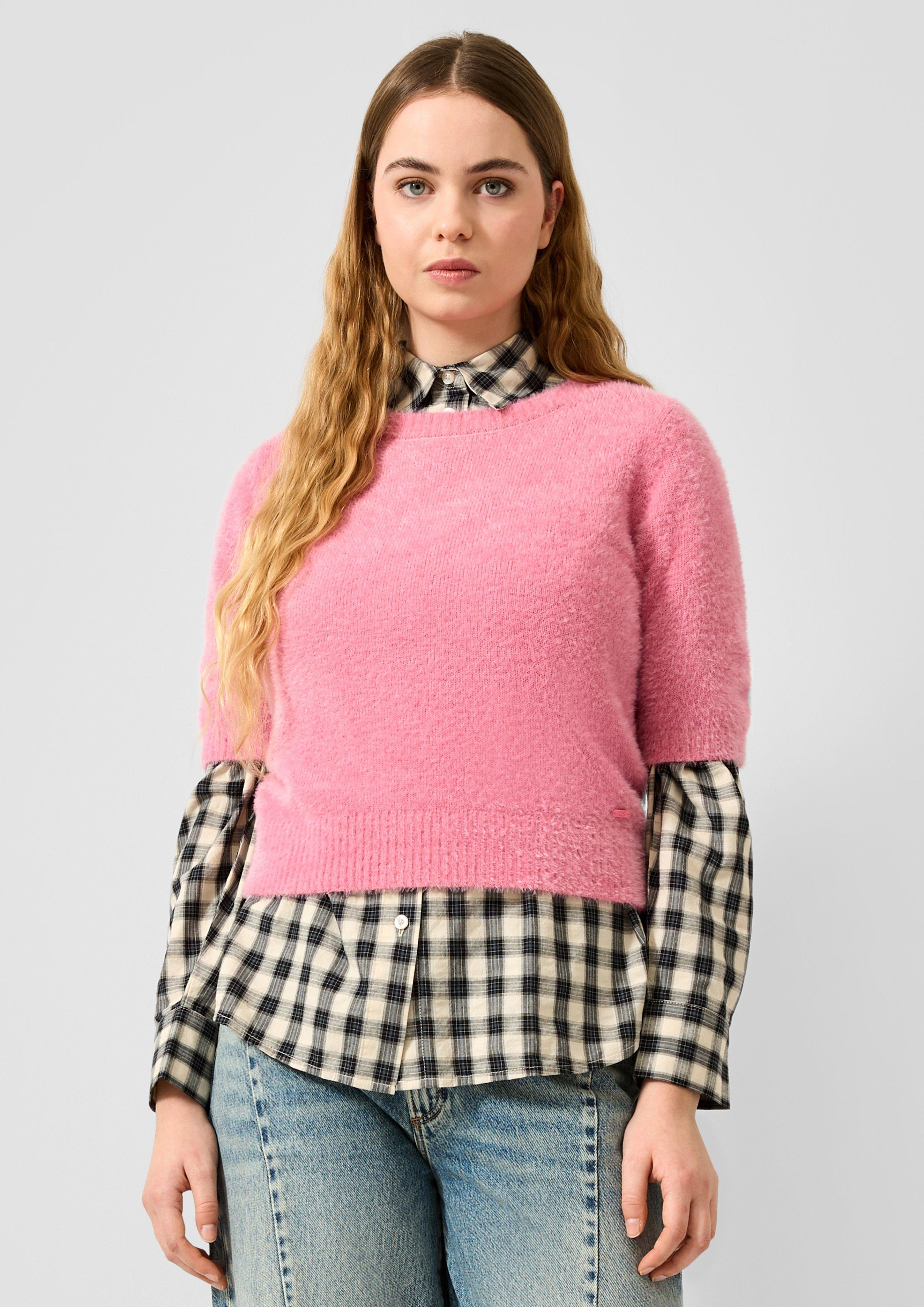 Strickpullover in Farbe rosa von QS