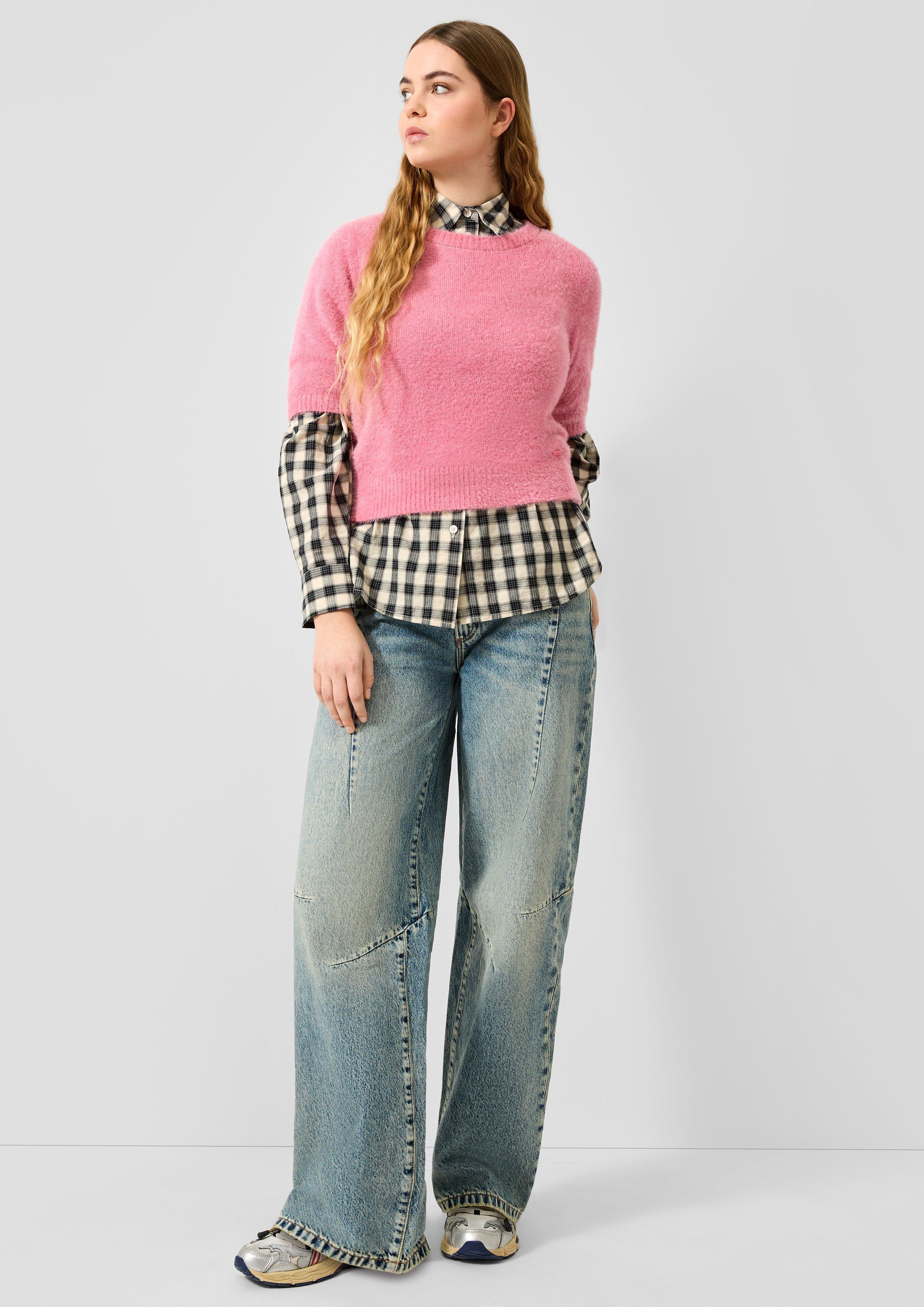 Damen Strickpullover in pink von QS