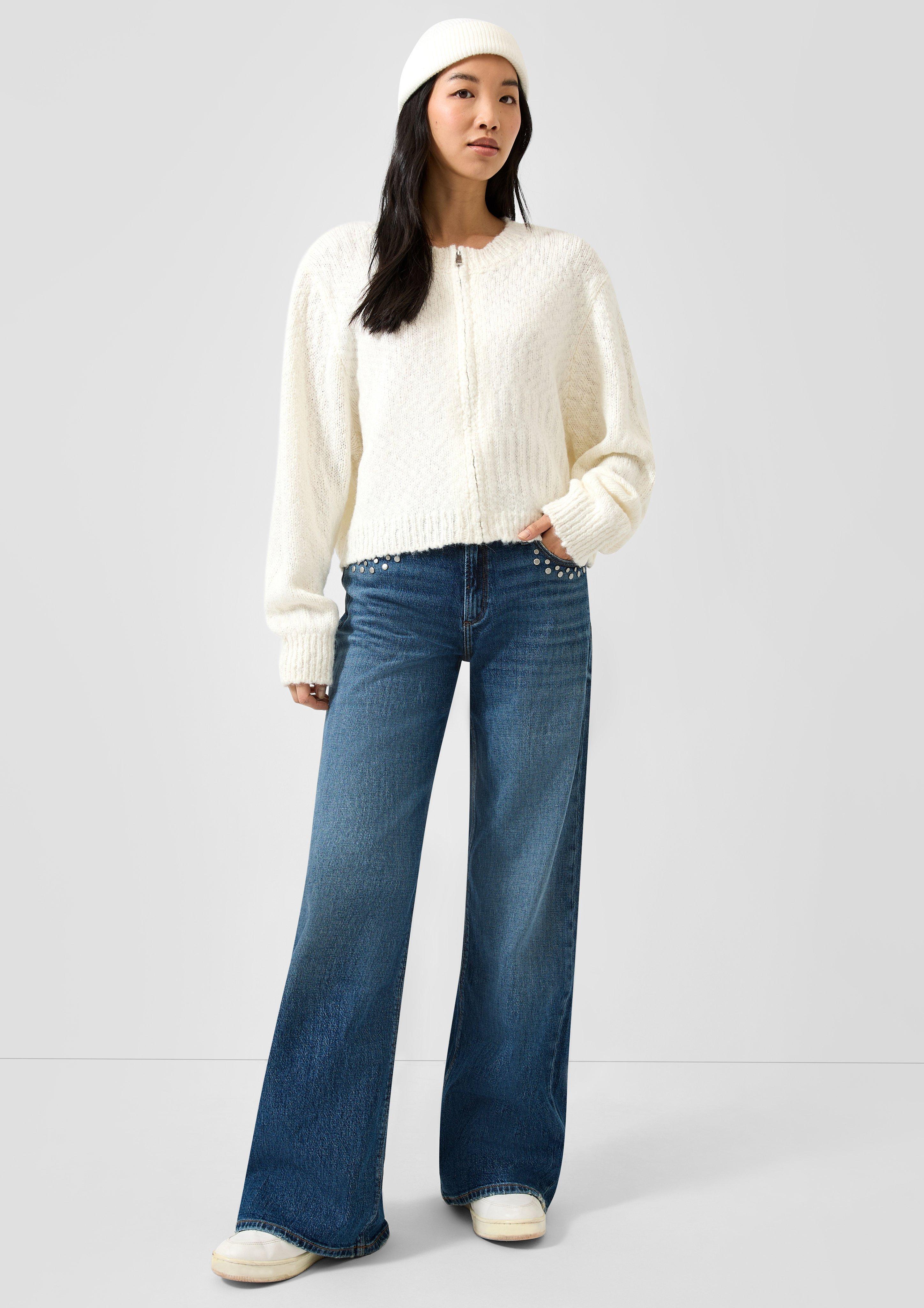 Damen Strickjacke in creme von QS