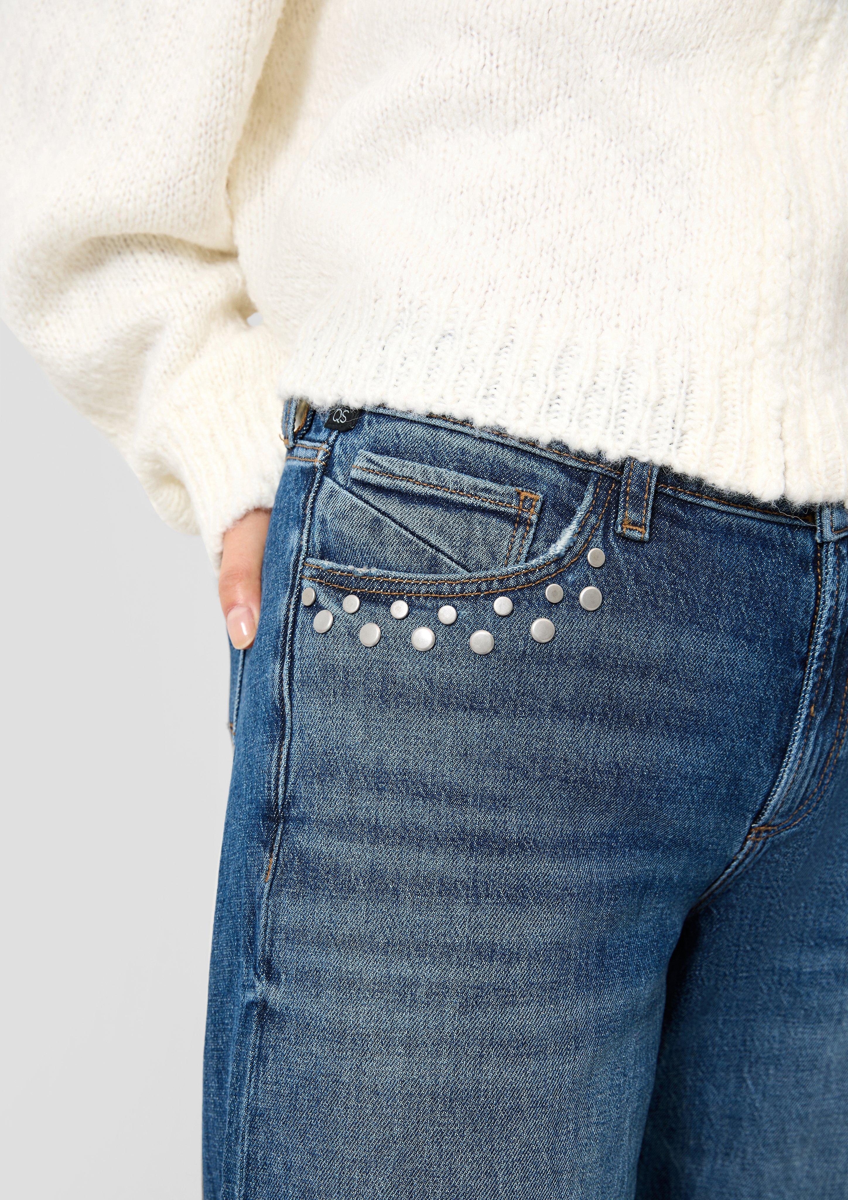 Dames Jeans broek in blauw van QS