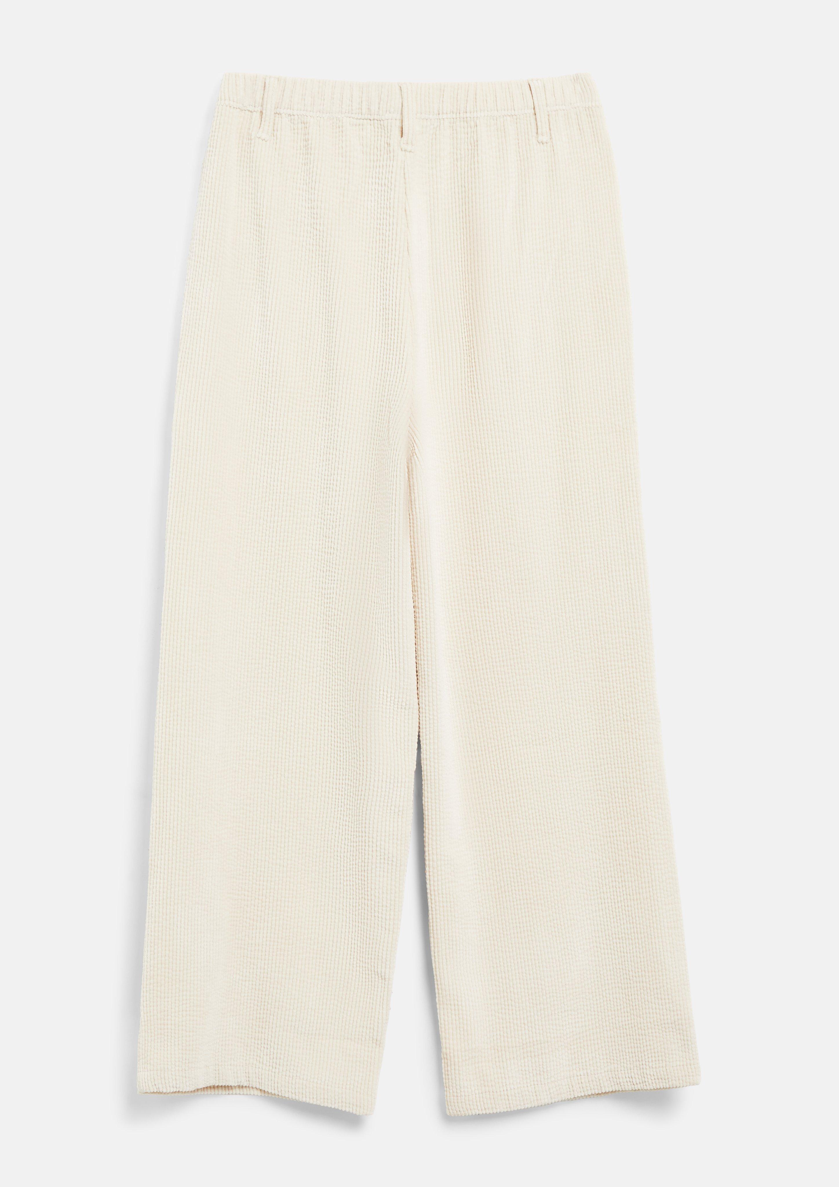 Kids Wide-leg corduroy pants with an elastic waistband in beige by s.Oliver