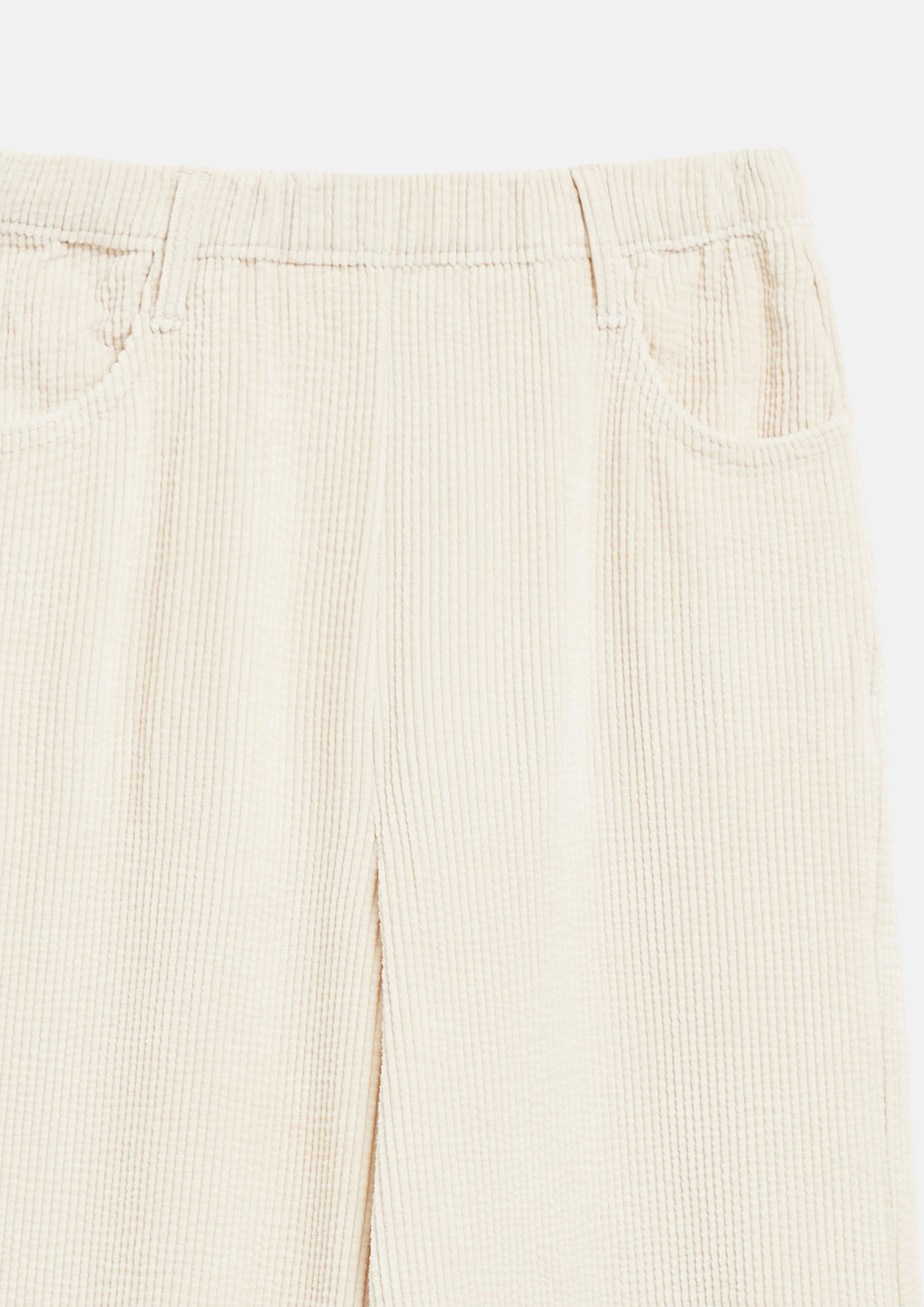 Kids Wide-leg corduroy pants with an elastic waistband in beige by s.Oliver