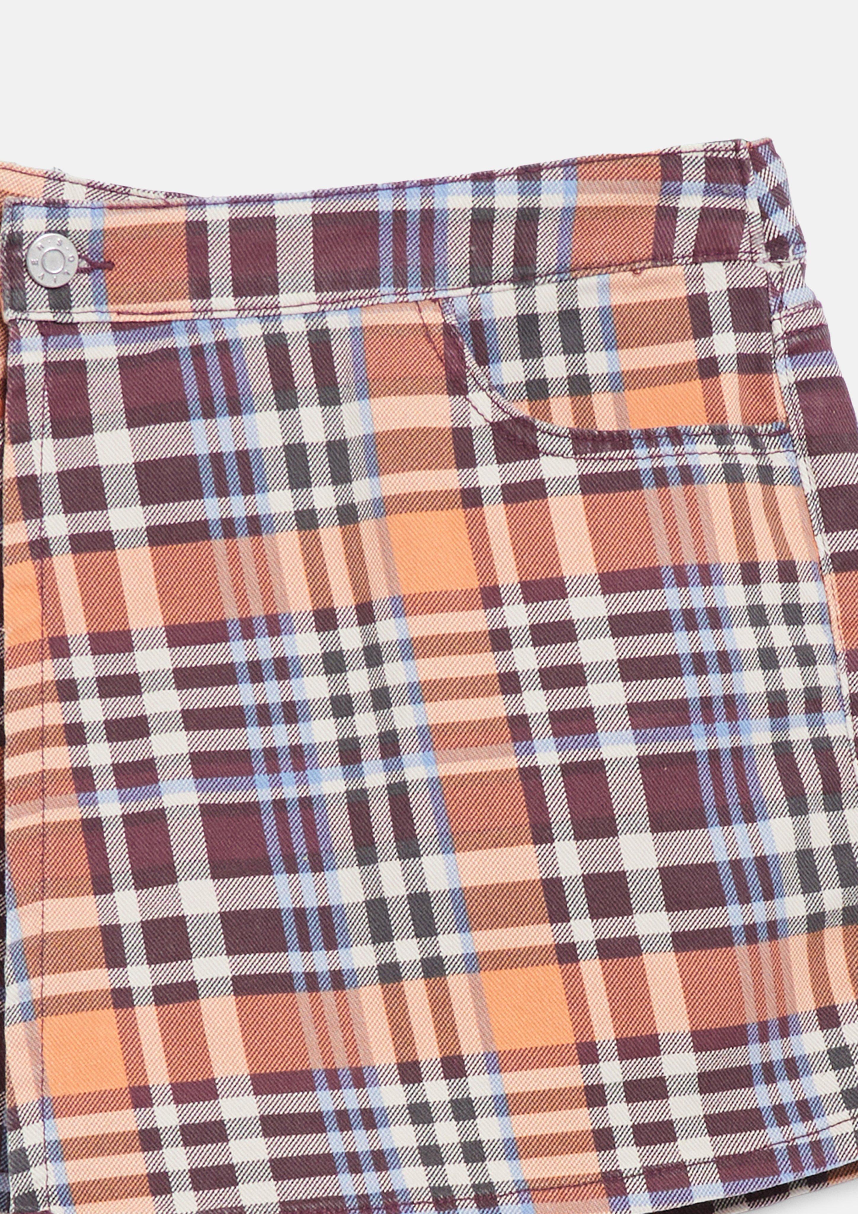 Junior Jupe-short à carreaux en orange de s.Oliver