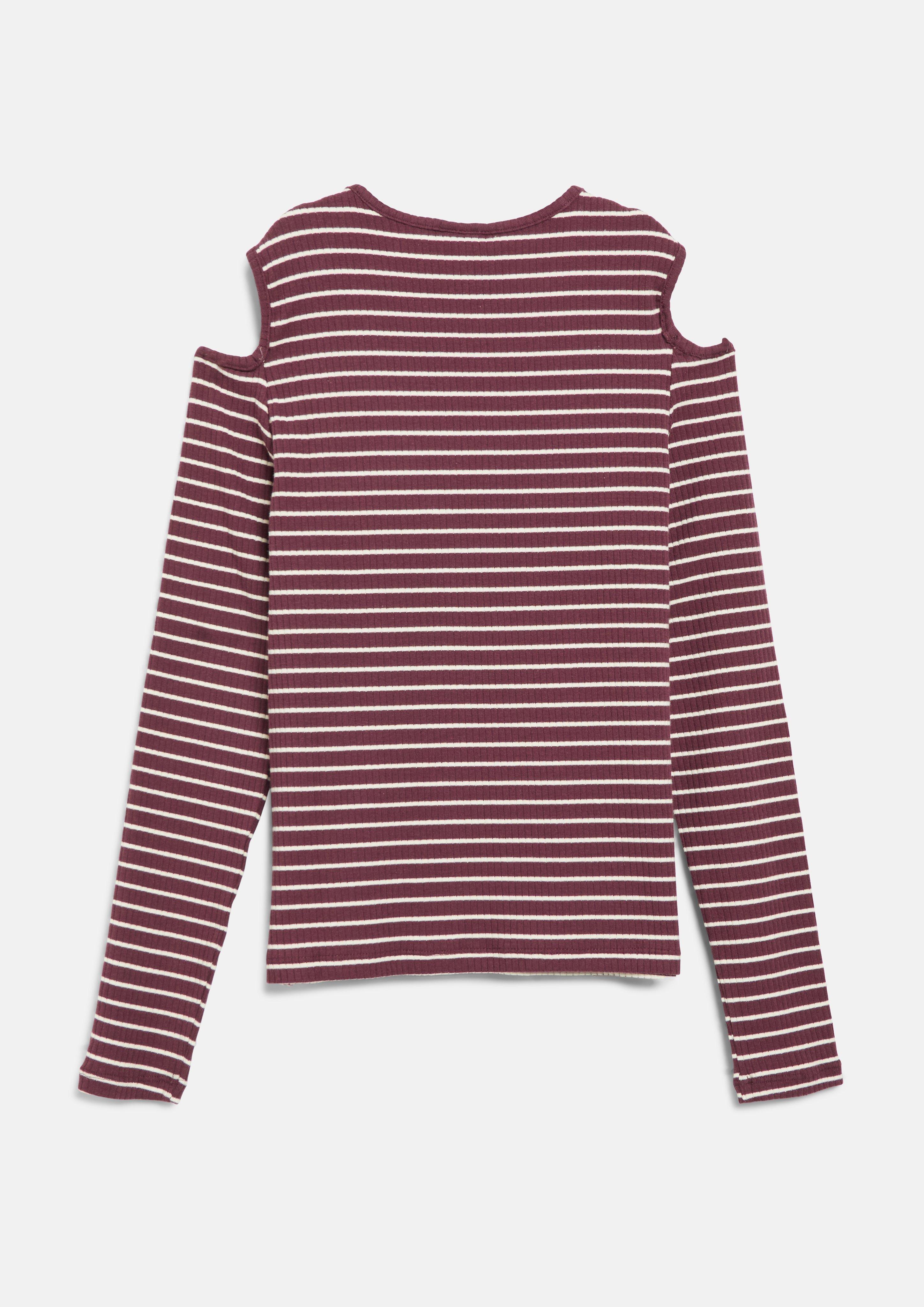Kinder Weiches Rippshirt mit Cut Out im Slim Fit in rot von s.Oliver