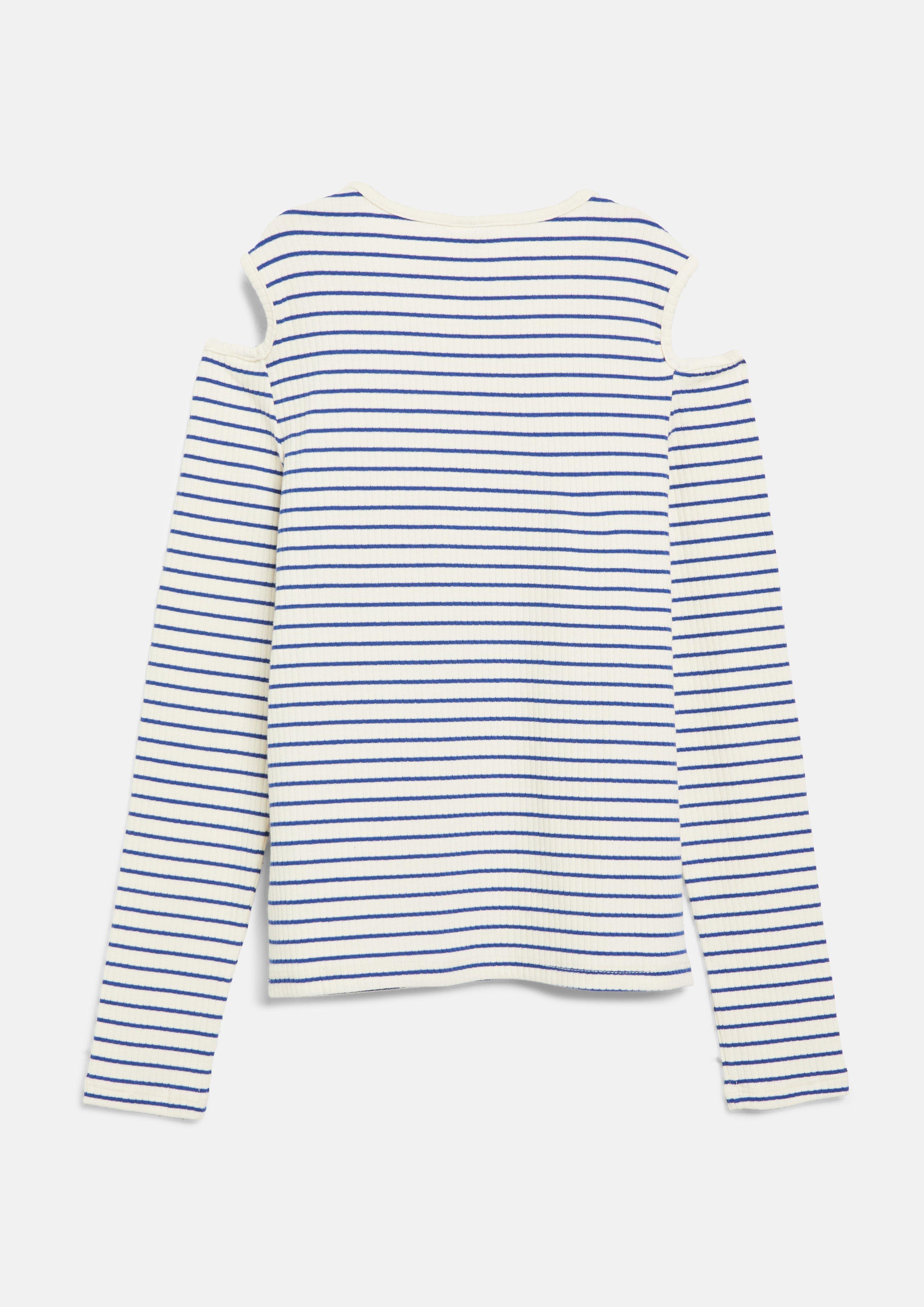 Kinder Weiches Rippshirt mit Cut Out im Slim Fit in blau von s.Oliver