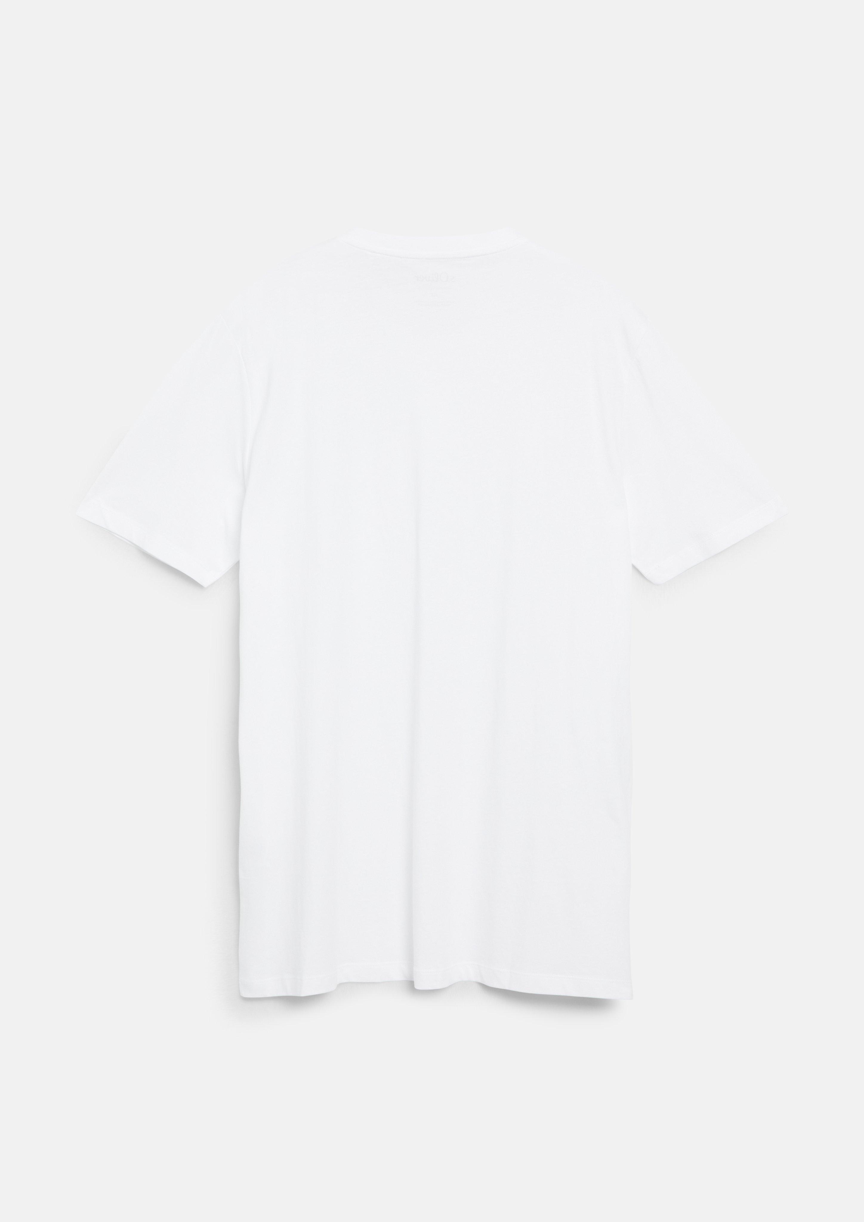 Hommes T-shirt en blanc de s.Oliver Men Tall Sizes