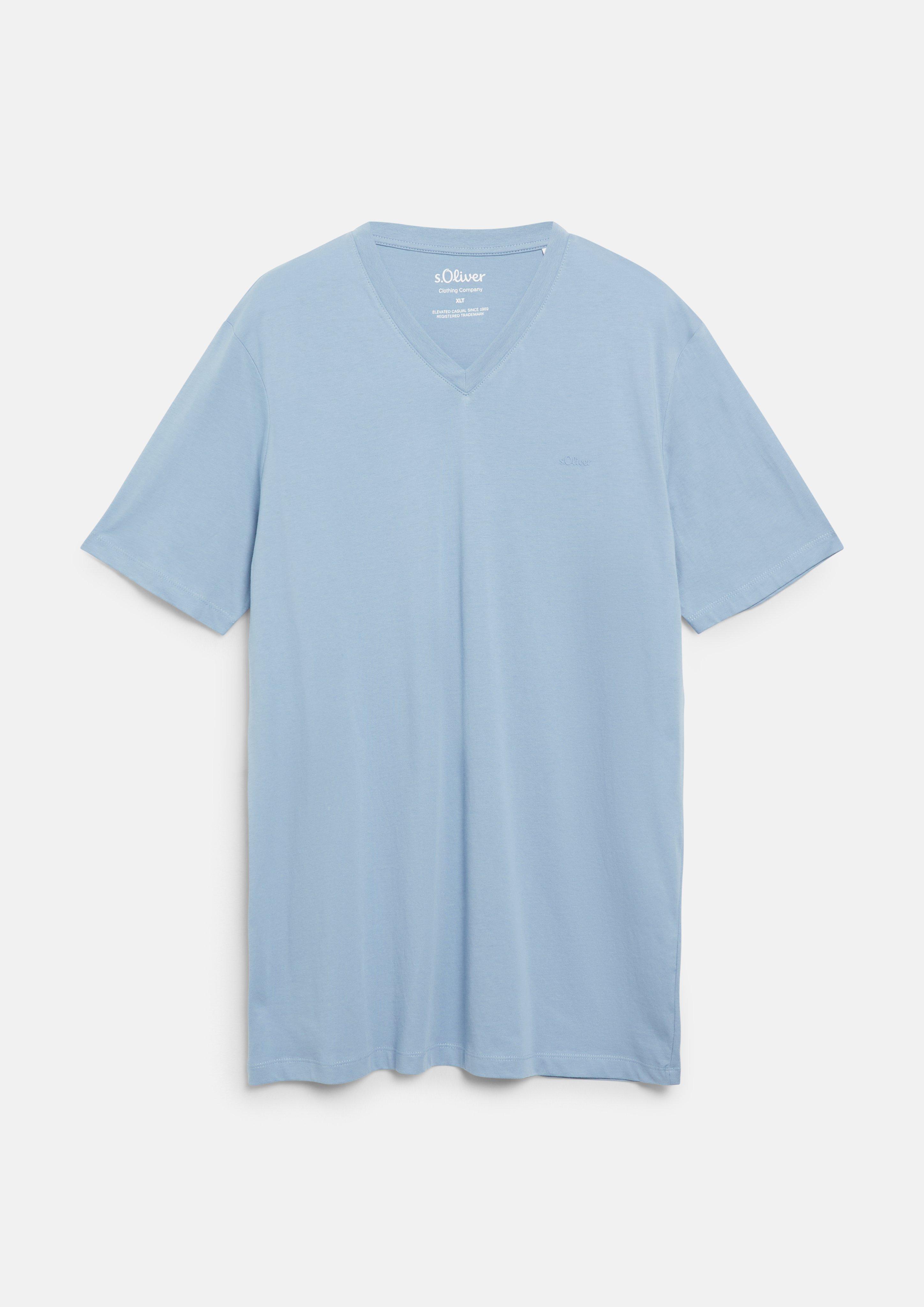 Hommes T-shirt en bleu clair de s.Oliver Men Tall Sizes