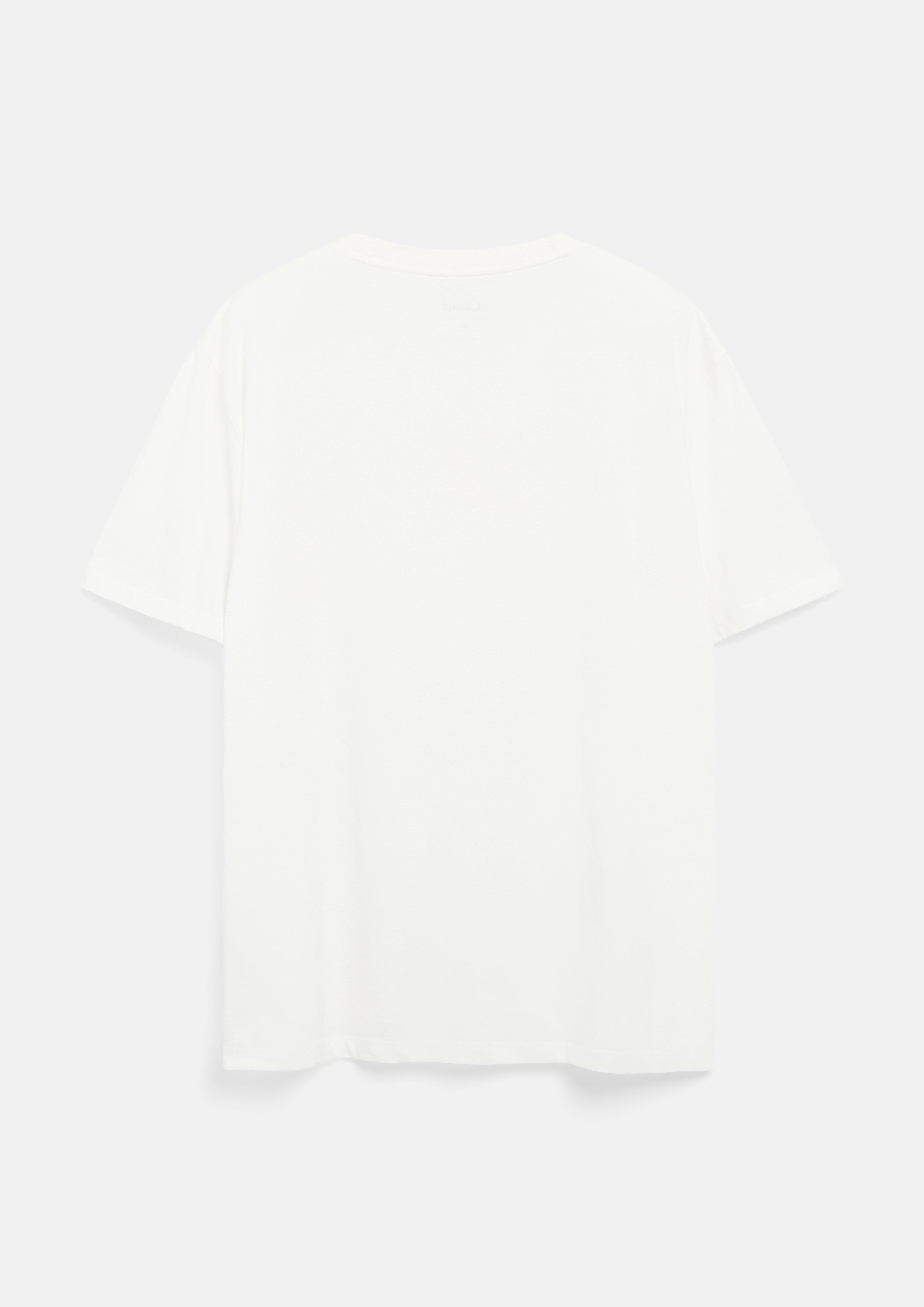 Herren T-Shirt mit Frontprint aus 100% Baumwolle in weiß von s.Oliver Men Big Sizes