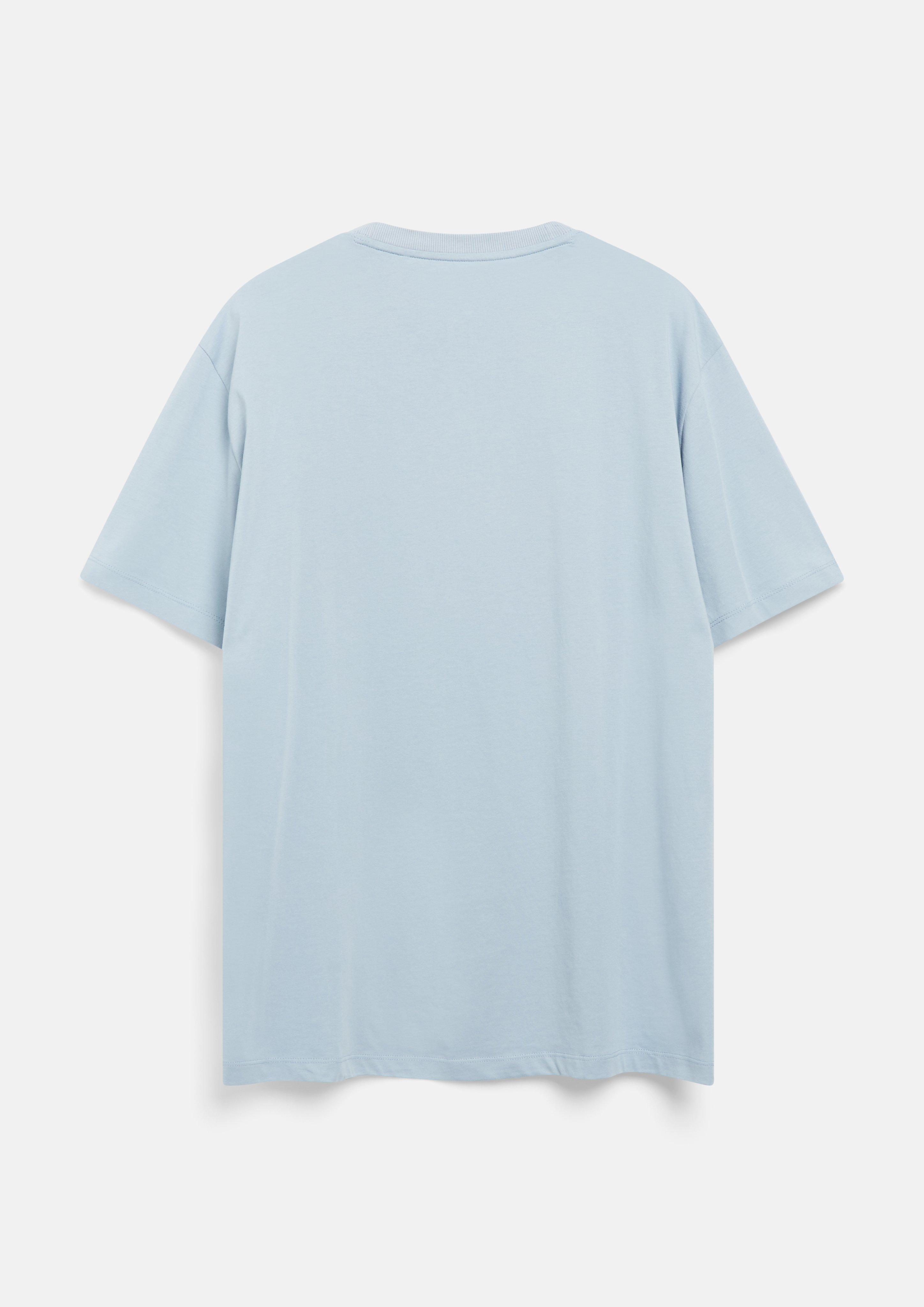 Herren T-Shirt mit Frontprint aus 100% Baumwolle in blau von s.Oliver Men Big Sizes