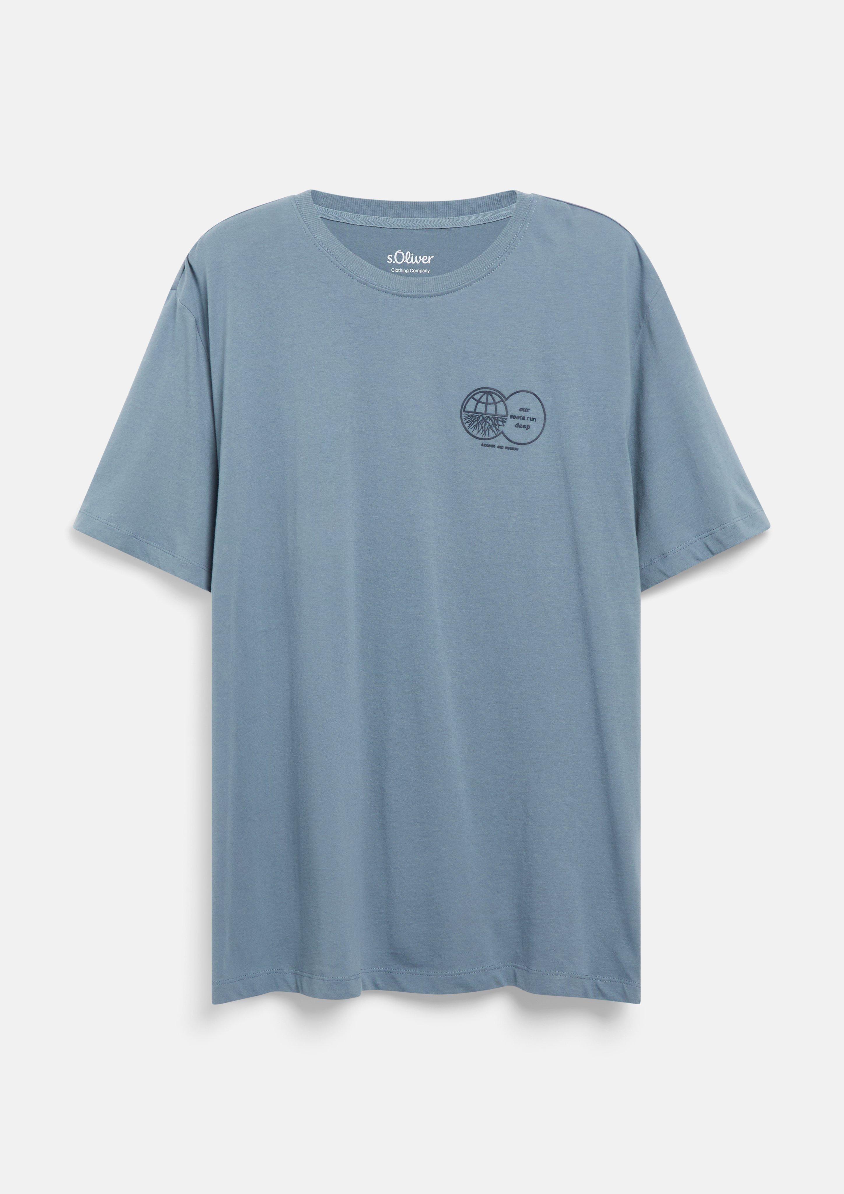 Men T-Shirt in blue by s.Oliver Men Big Sizes