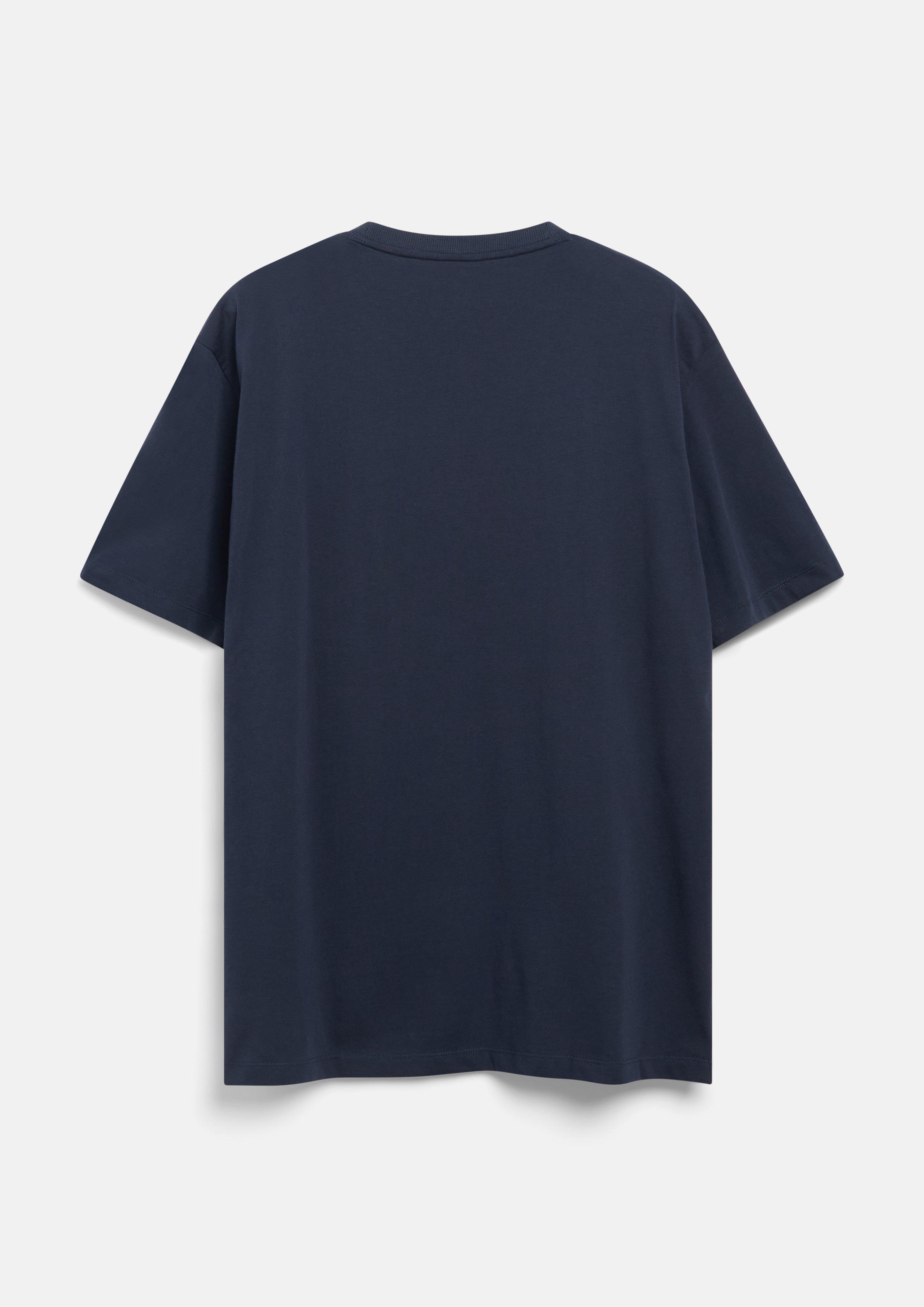 Herren T-Shirt mit Frontprint aus 100% Baumwolle in blau von s.Oliver Men Big Sizes