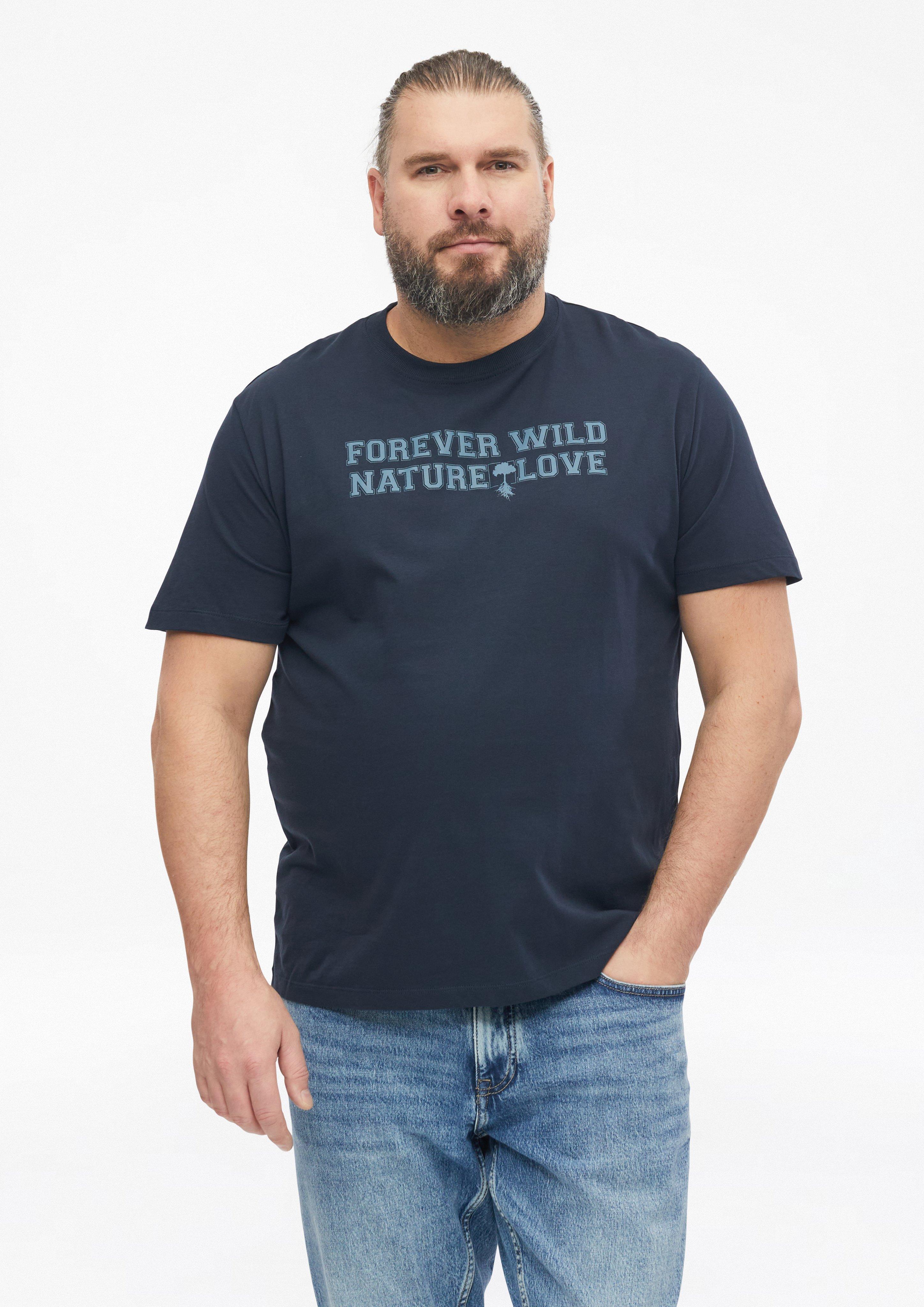 T-Shirt mit Frontprint aus 100% Baumwolle in Farbe navy von s.Oliver Men Big Sizes