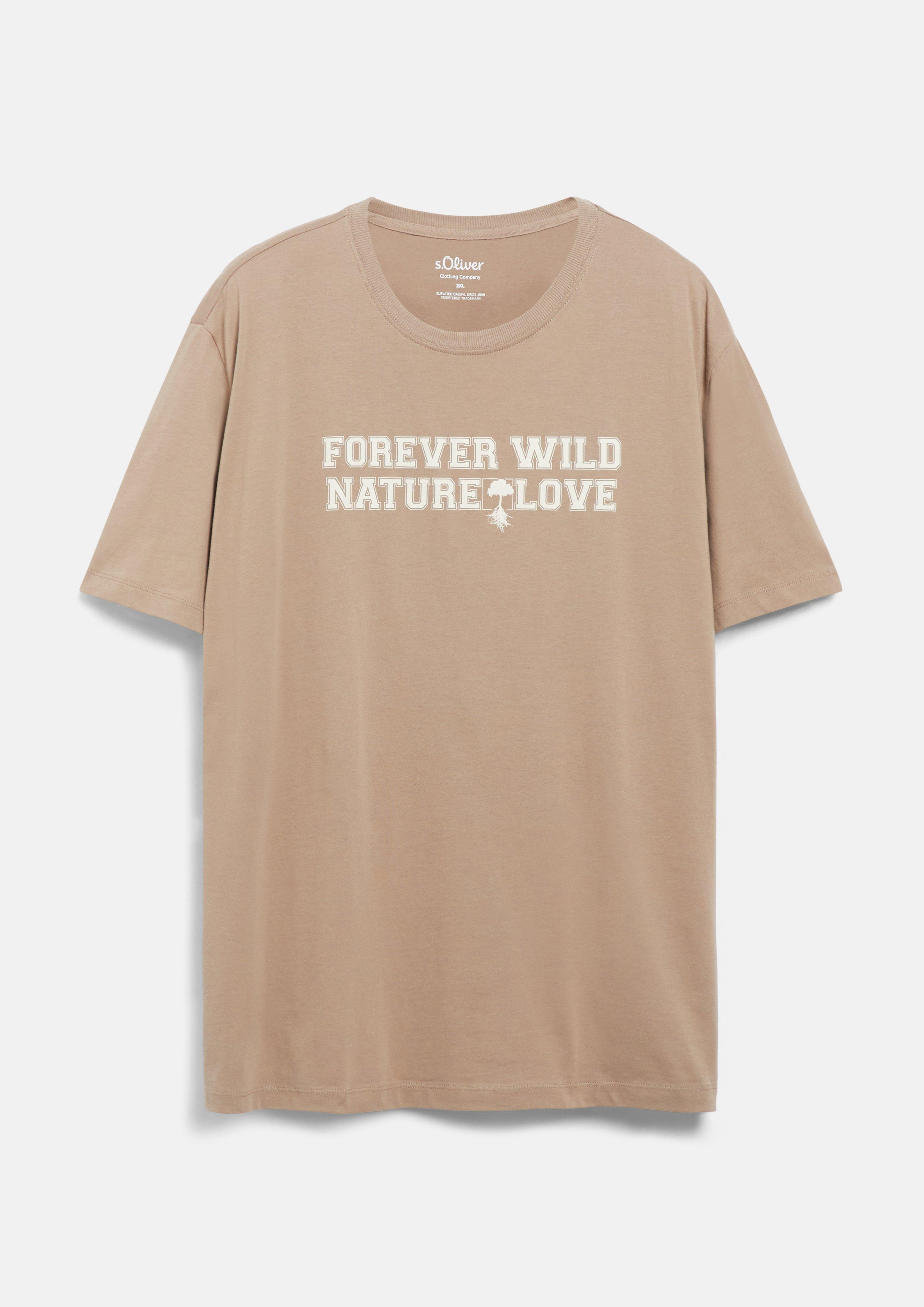 Men T-Shirt in brown by s.Oliver Men Big Sizes