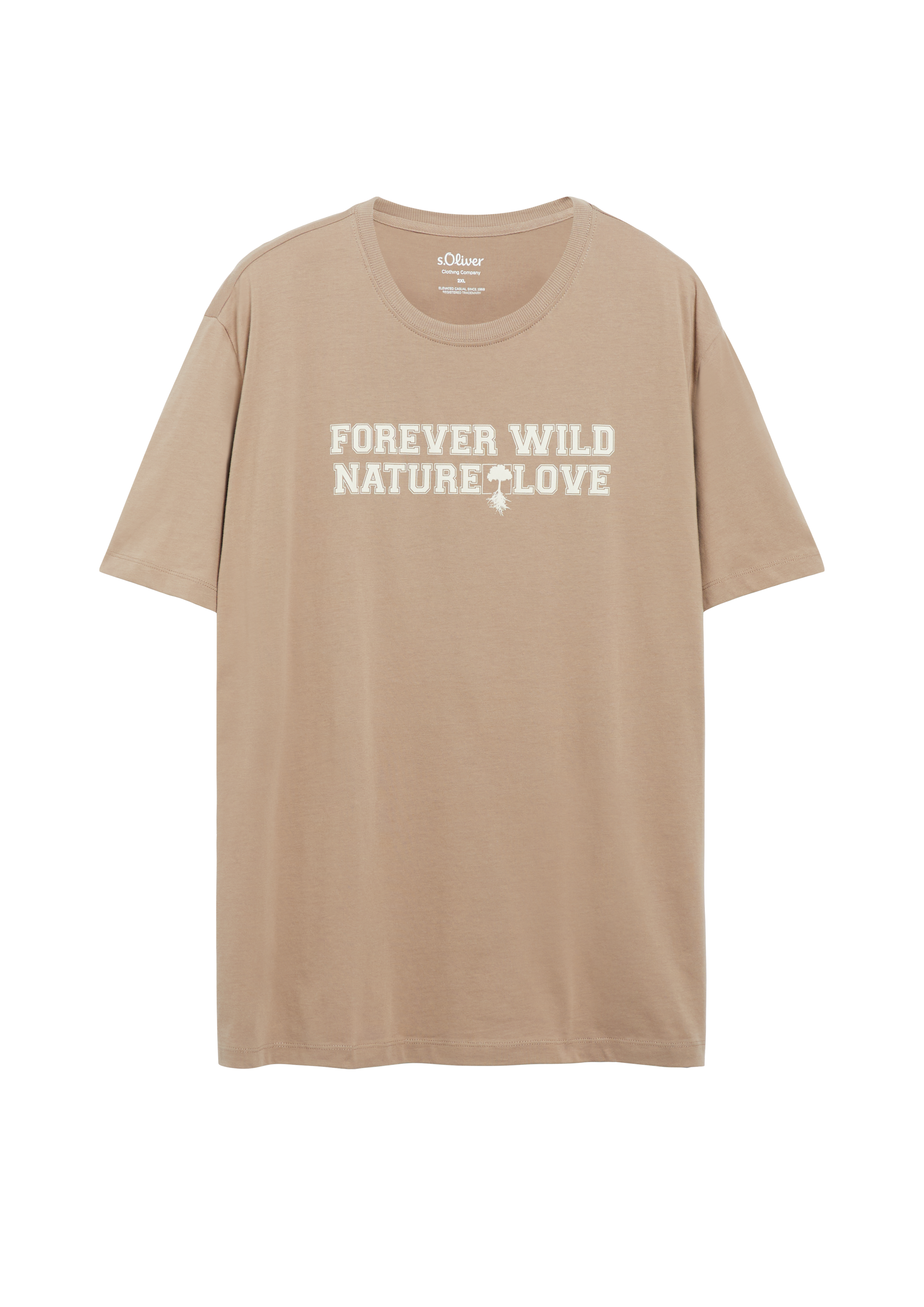 T-shirt met print op de voorkant, gemaakt van 100% katoen