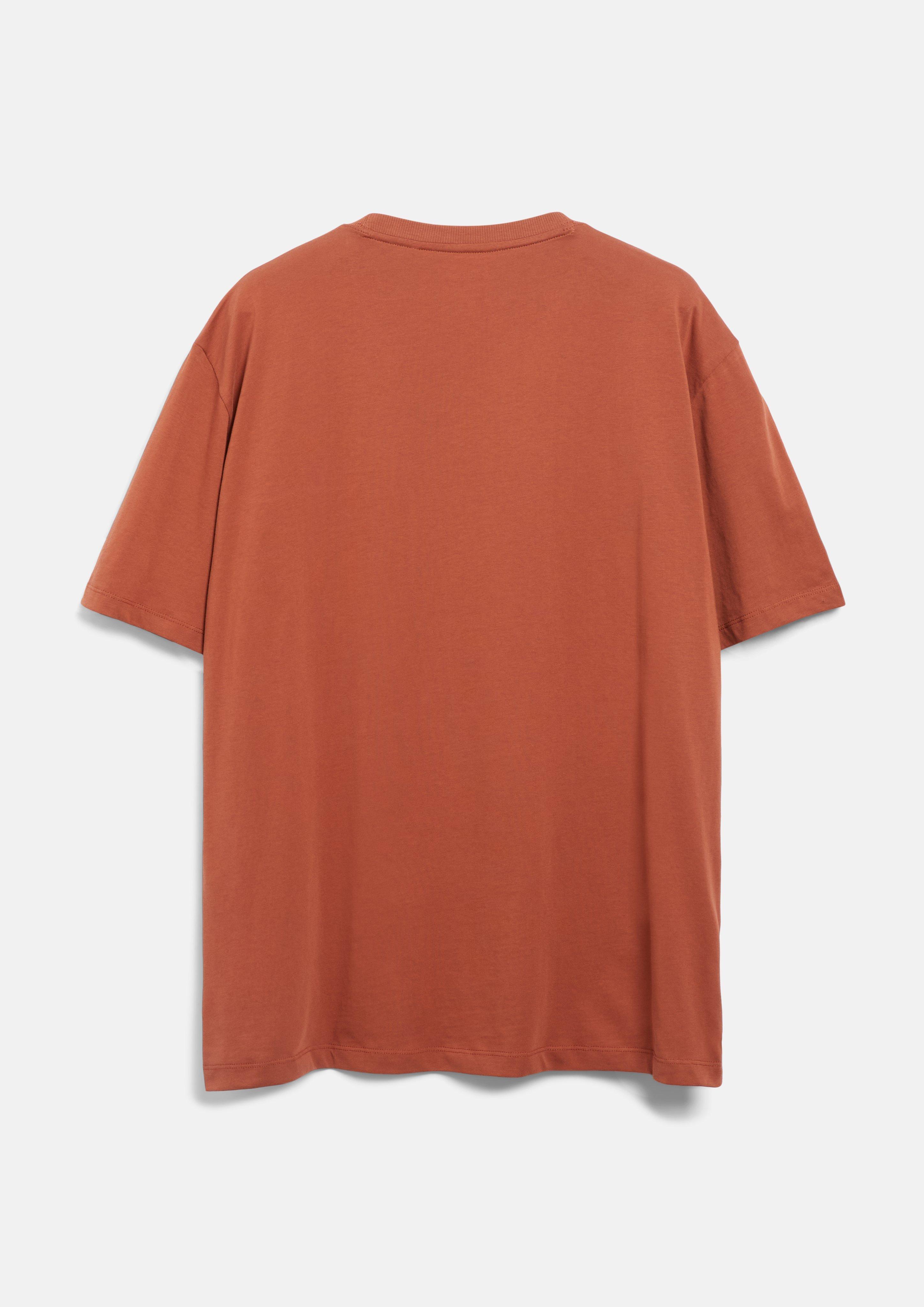 Herren T-Shirt mit Frontprint aus 100% Baumwolle in orange von s.Oliver Men Big Sizes