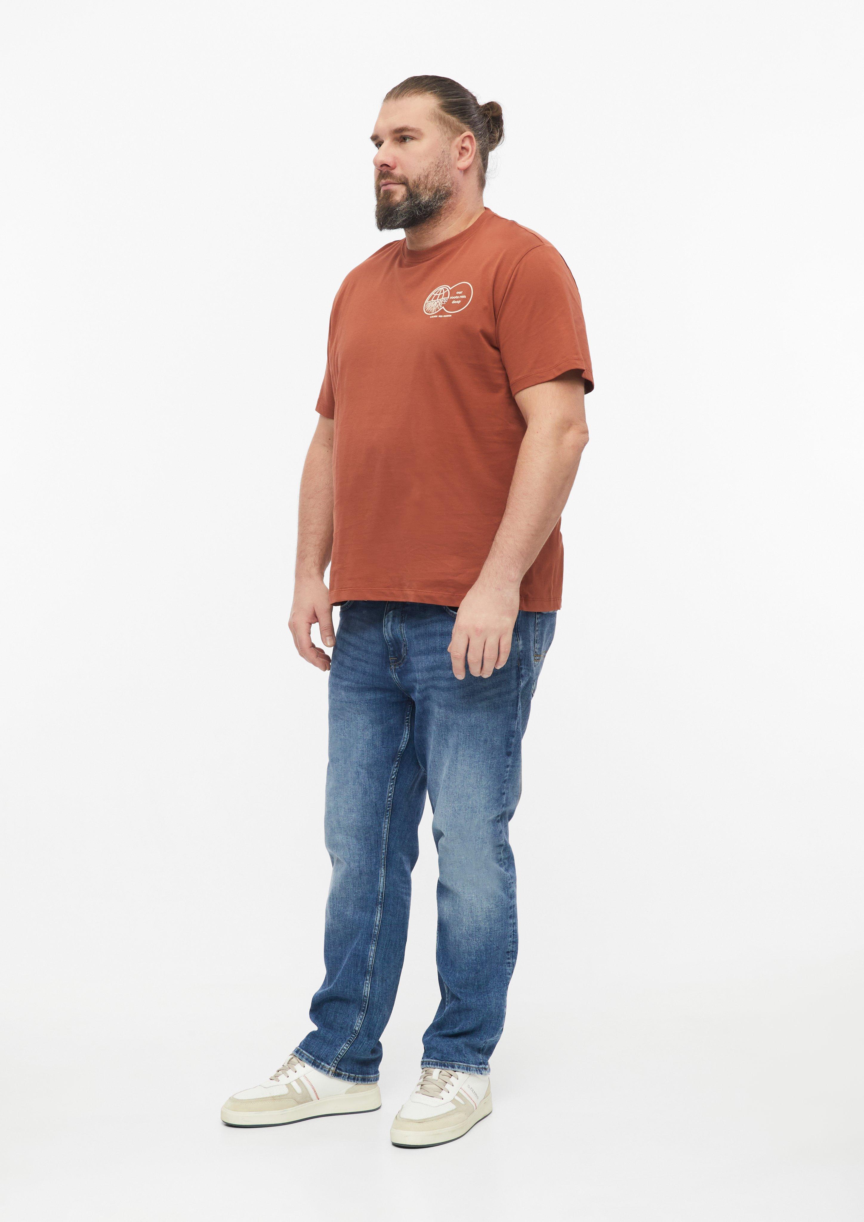 Moški Majica s potiskom spredaj iz 100 % bombaža v barvi oranžna od s.Oliver Men Big Sizes